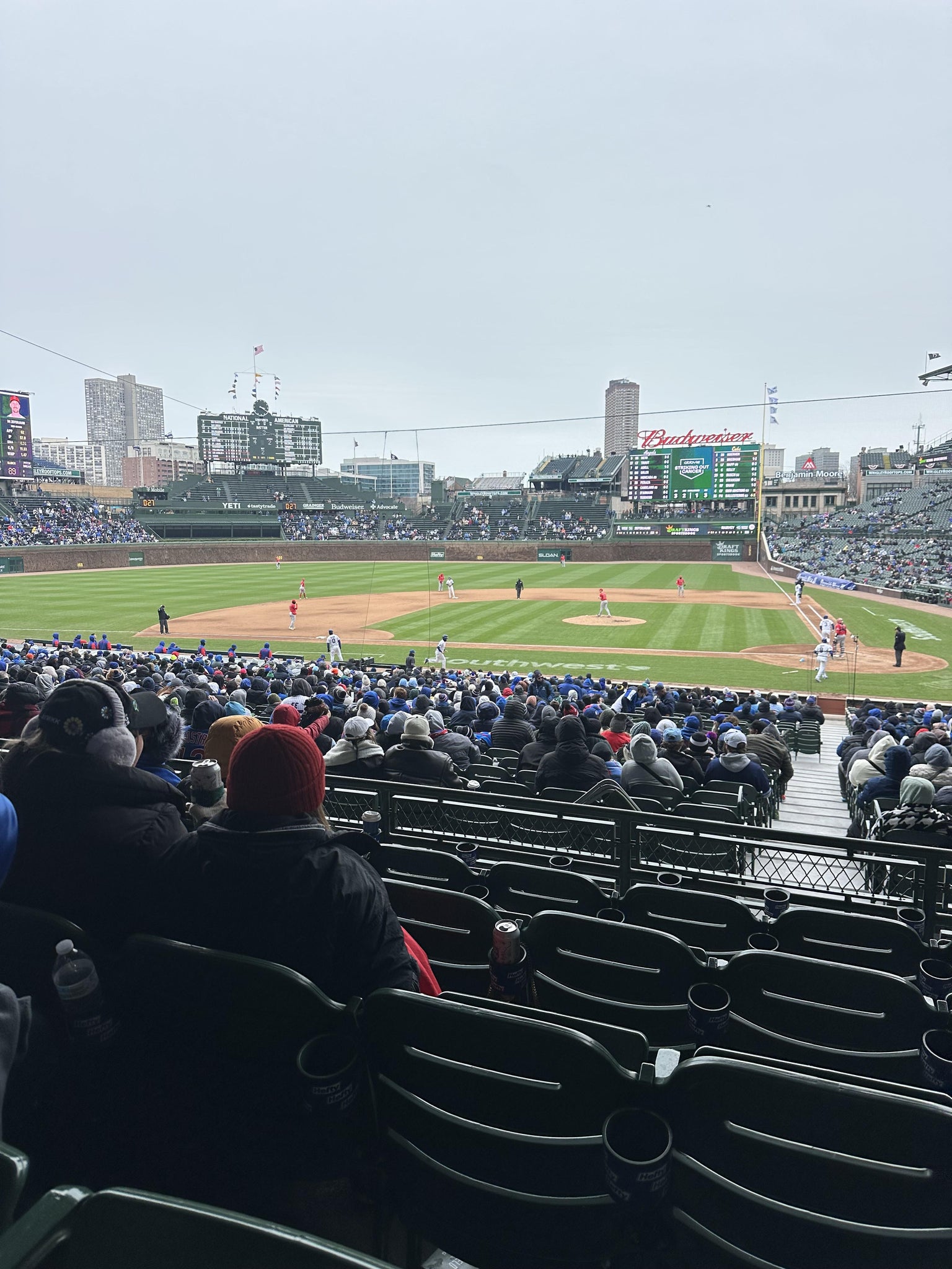 Real Fan View taken from Section 213 at Wrigley Field by Grace D