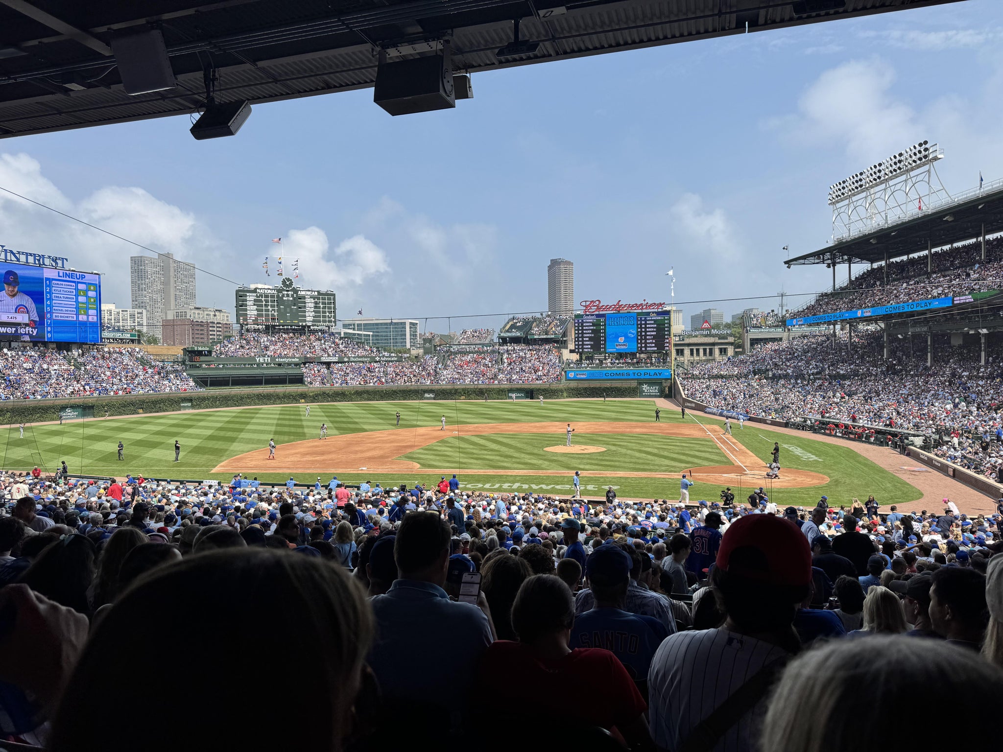 Real Fan View taken from Section 213 at Wrigley Field by Janet I