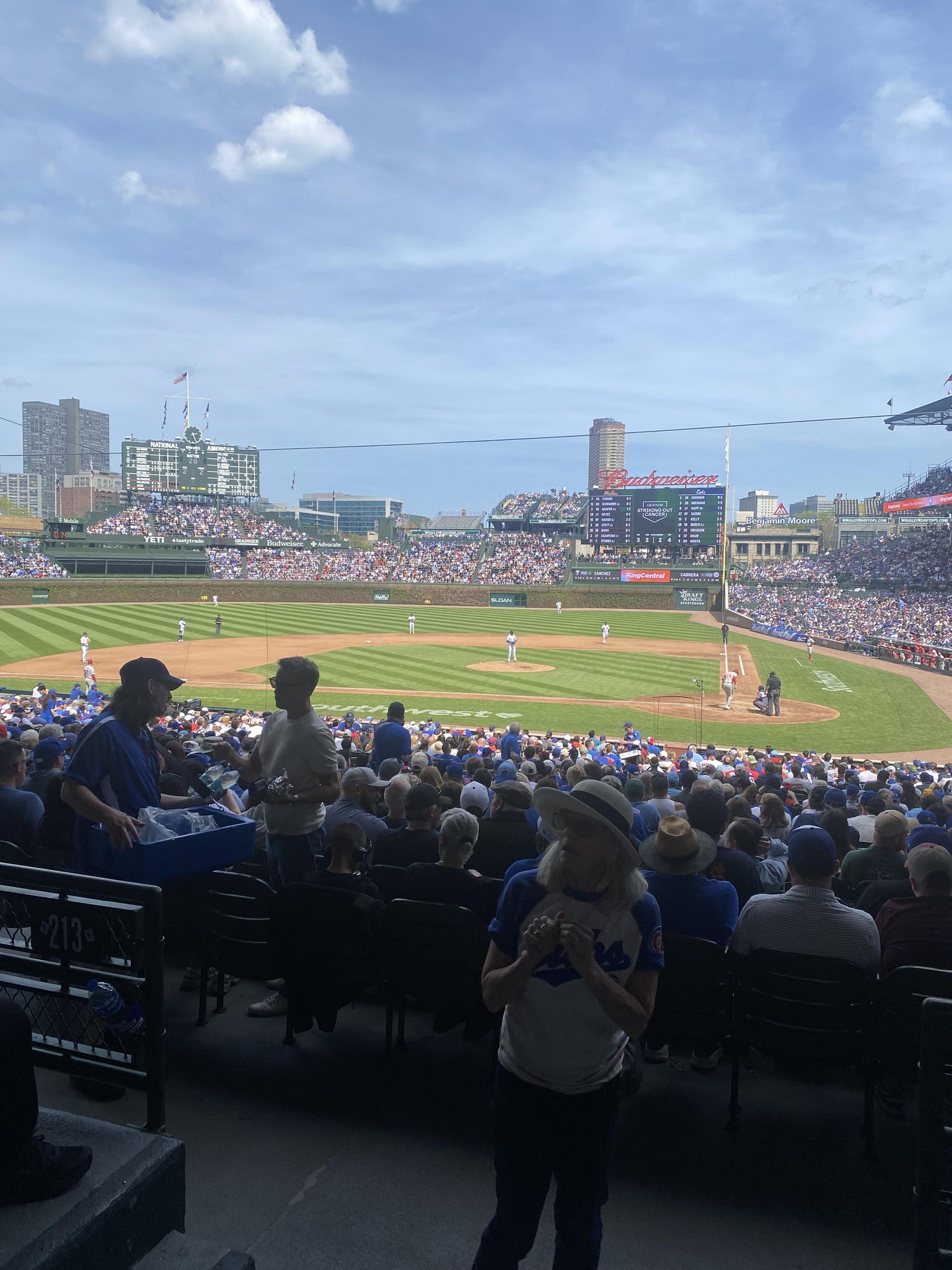 Real Fan View taken from Section 214 at Wrigley Field by Ryan F
