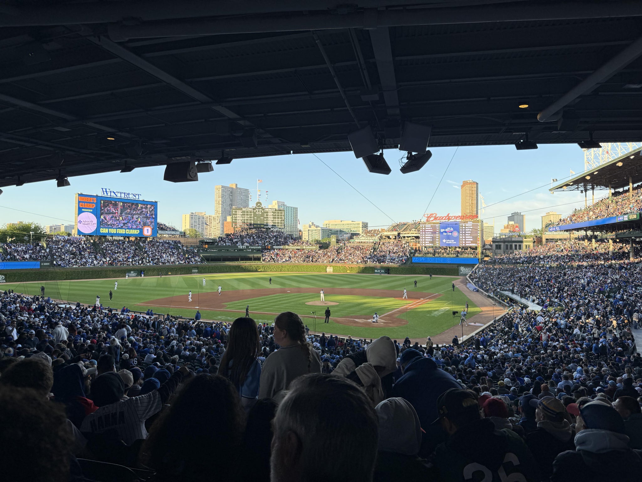 Real Fan View taken from Section 215 at Wrigley Field by Kathleen H