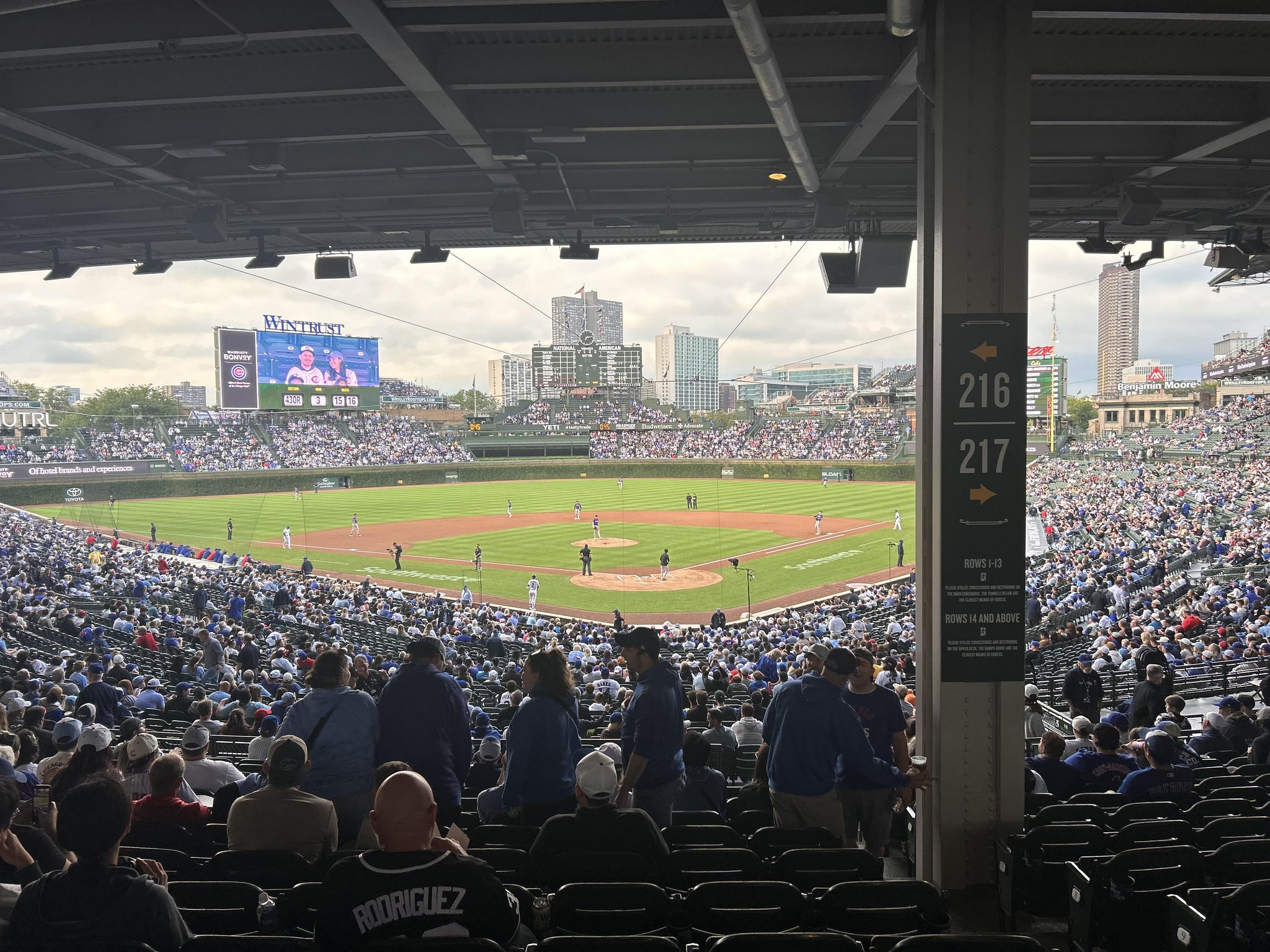 Real Fan View taken from Section 216 at Wrigley Field by Nancy F
