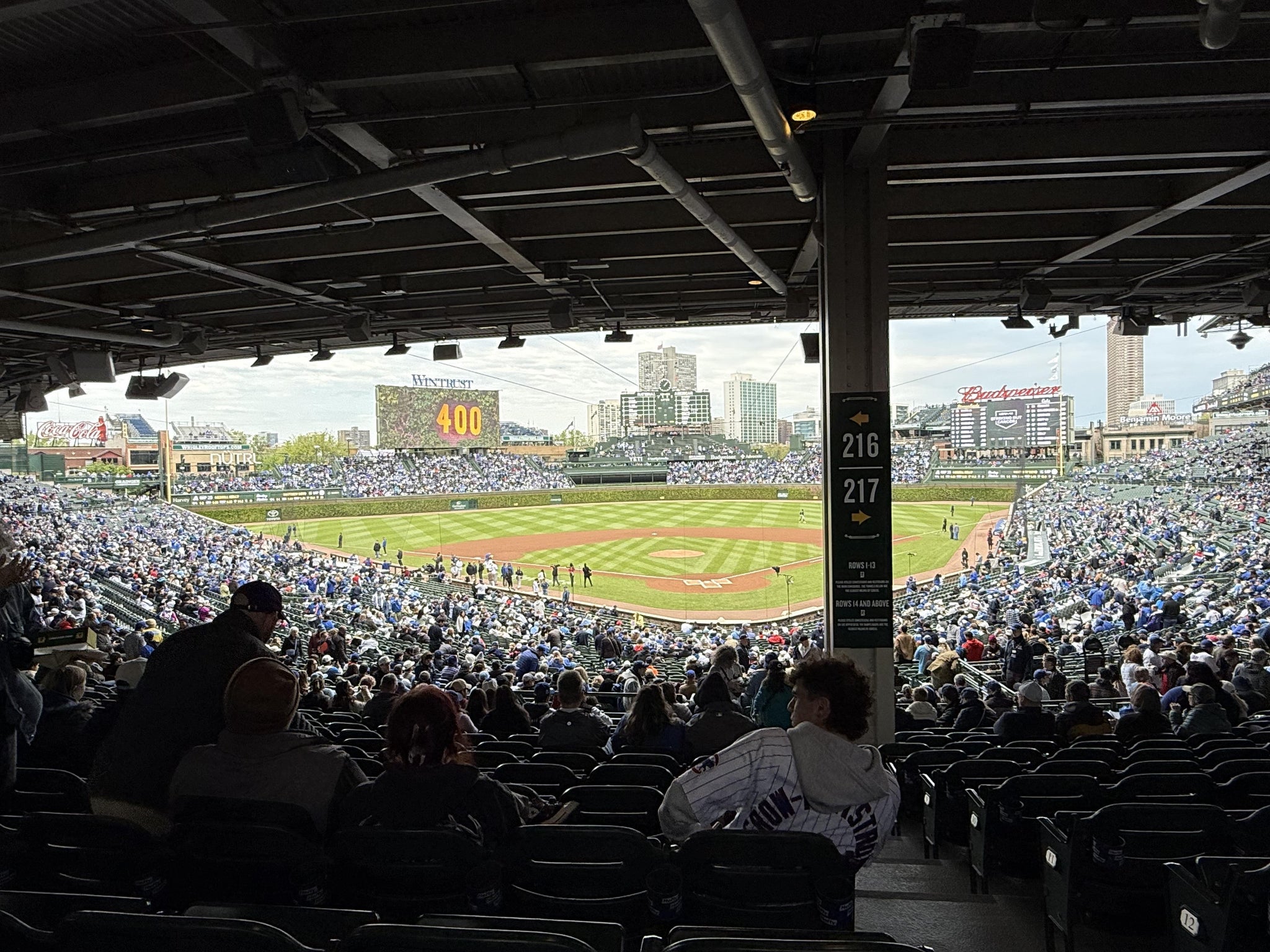 Real Fan View taken from Section 216 at Wrigley Field by Marc G