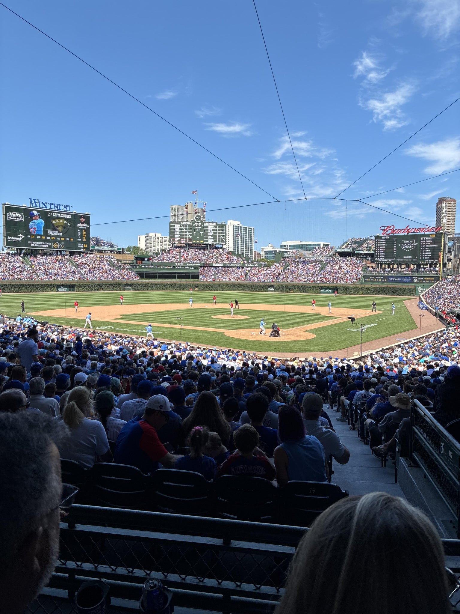 Real Fan View taken from Section 216 at Wrigley Field by Nick P
