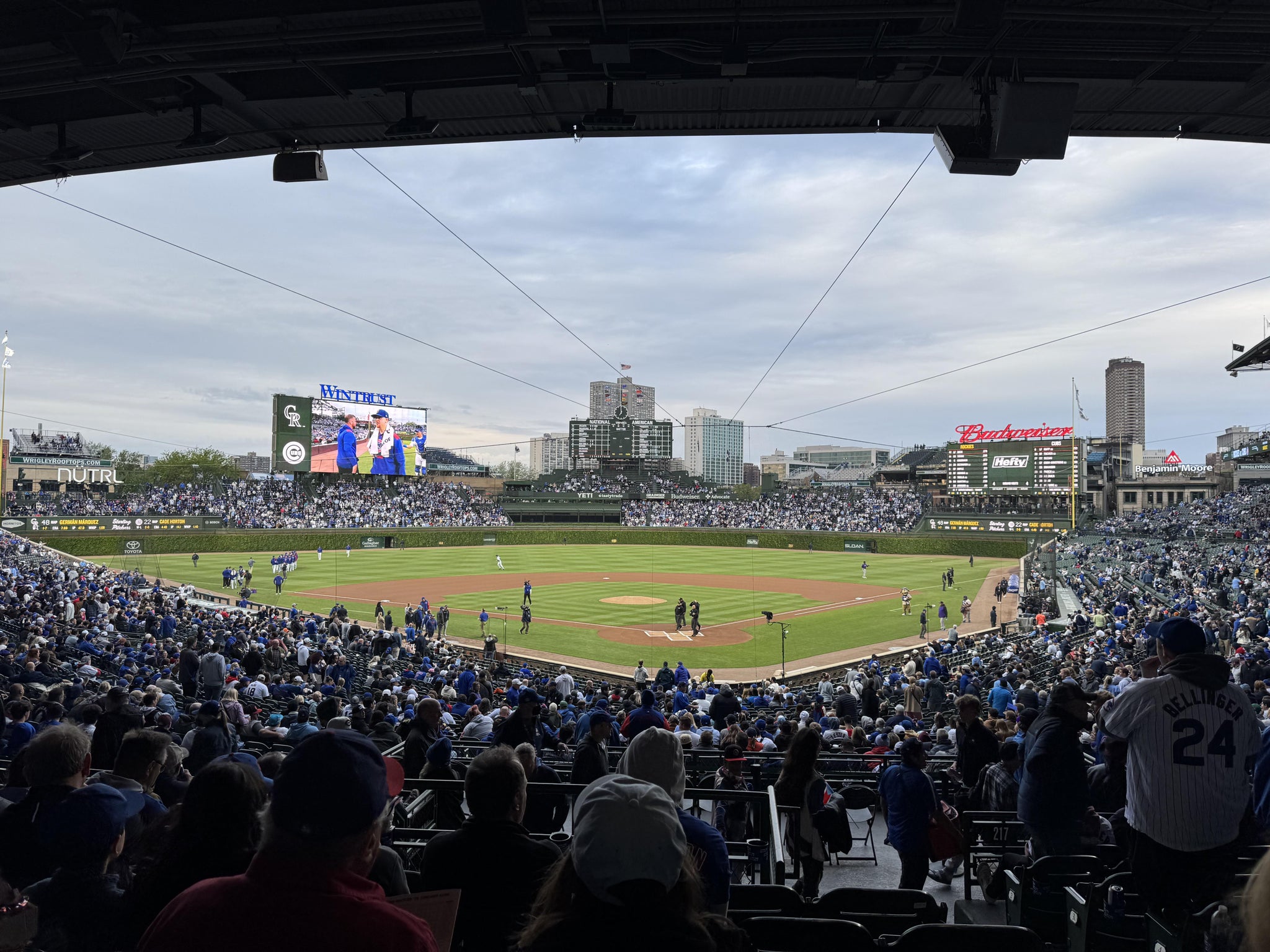 Real Fan View taken from Section 216 at Wrigley Field by Lawrence R
