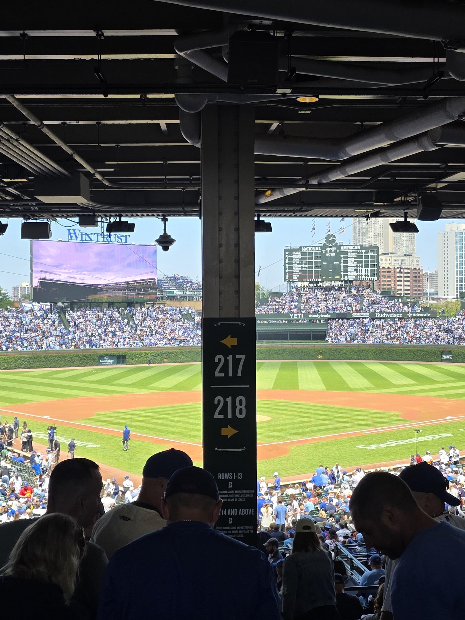 Real Fan View taken from Section 217 at Wrigley Field by Erin M