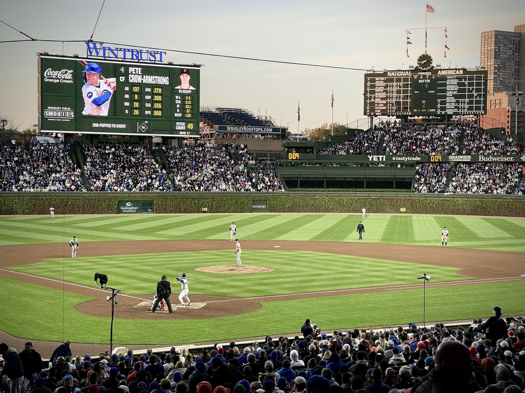 Real Fan View taken from Section 218 at Wrigley Field by Jeff S