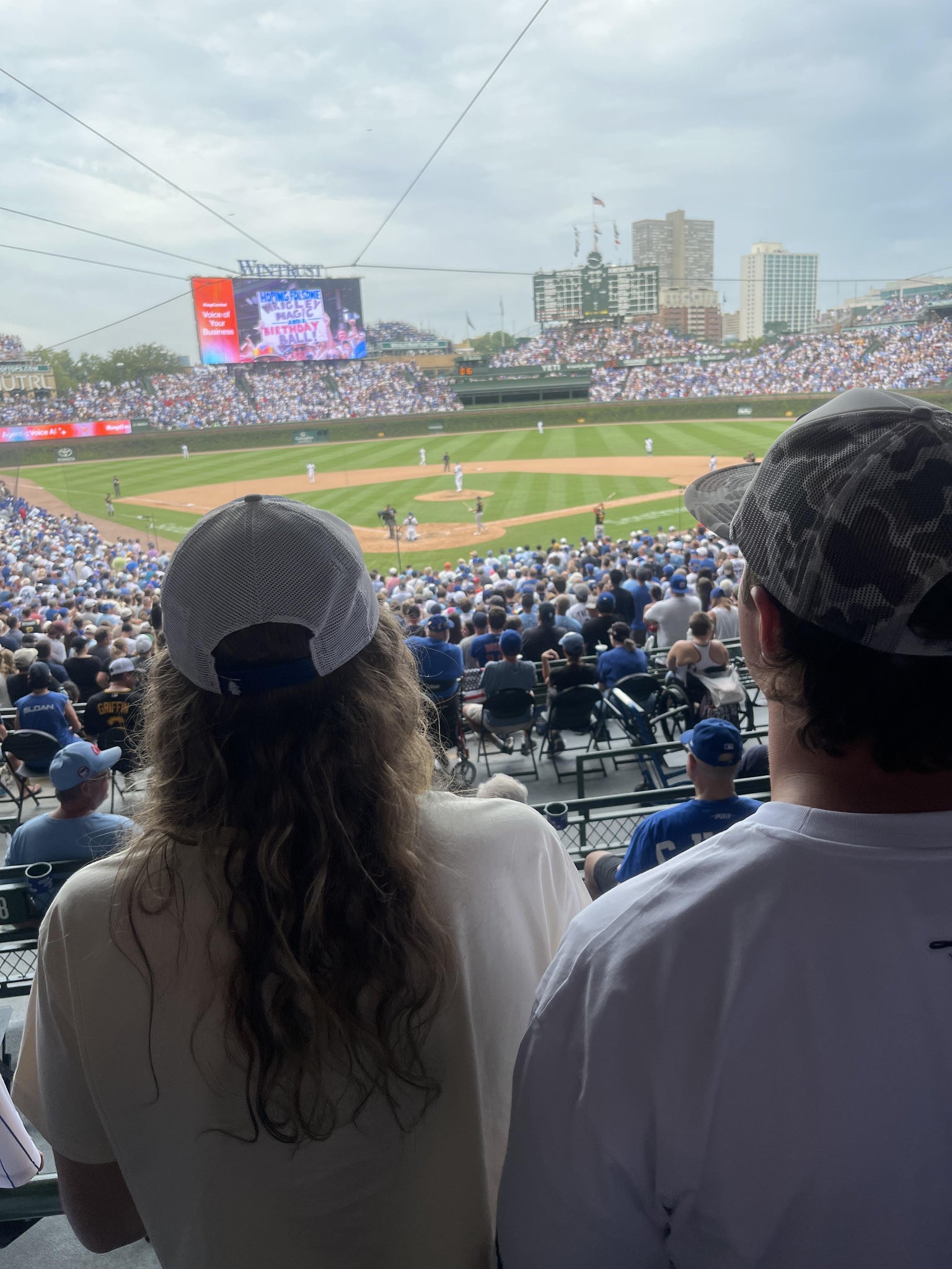 Real Fan View taken from Section 218 at Wrigley Field by Casey L