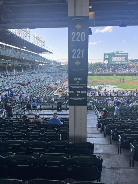 Real Fan View taken from Section 220 at Wrigley Field by Karl R