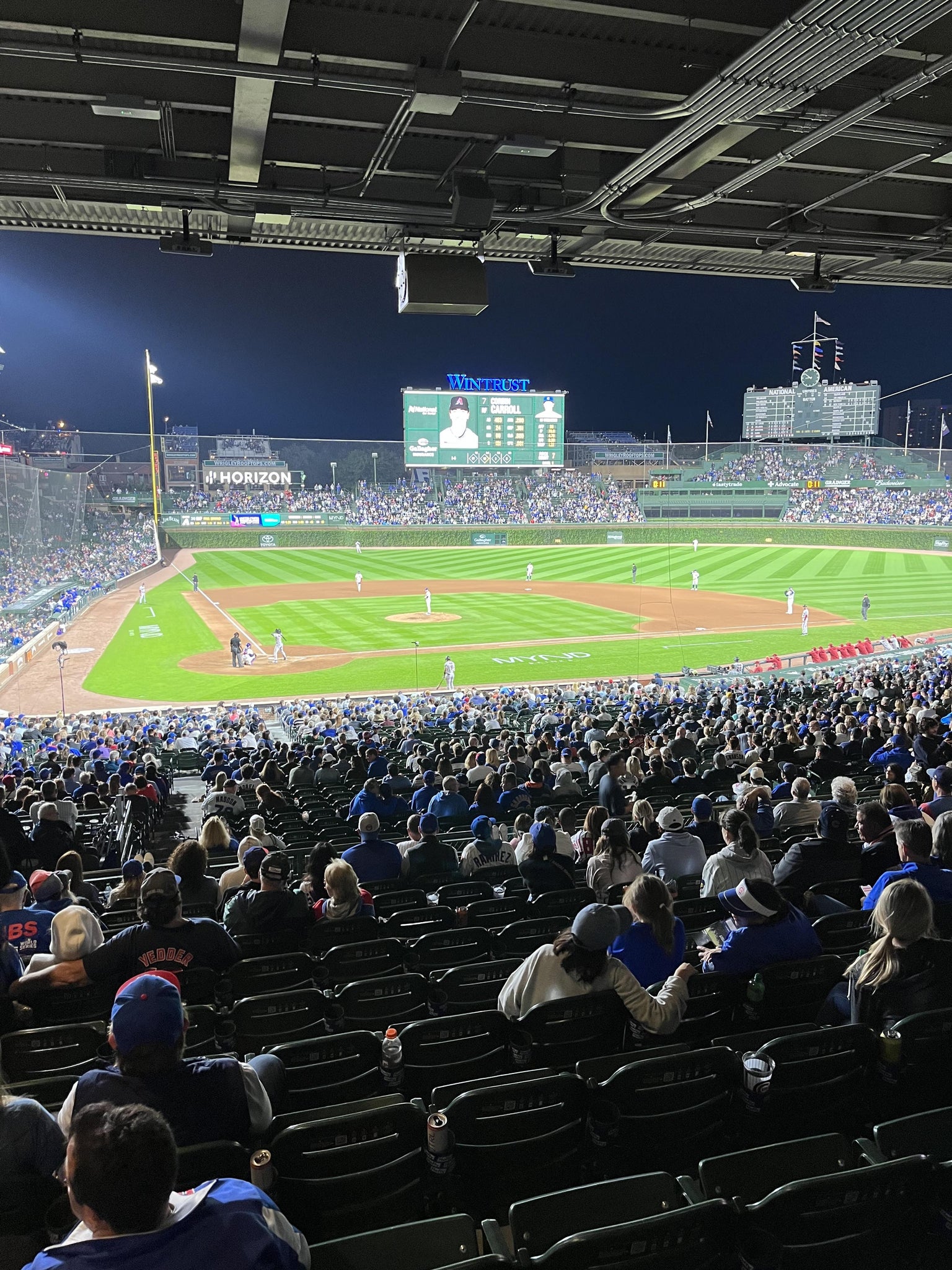 Real Fan View taken from Section 220 at Wrigley Field by Eugene G