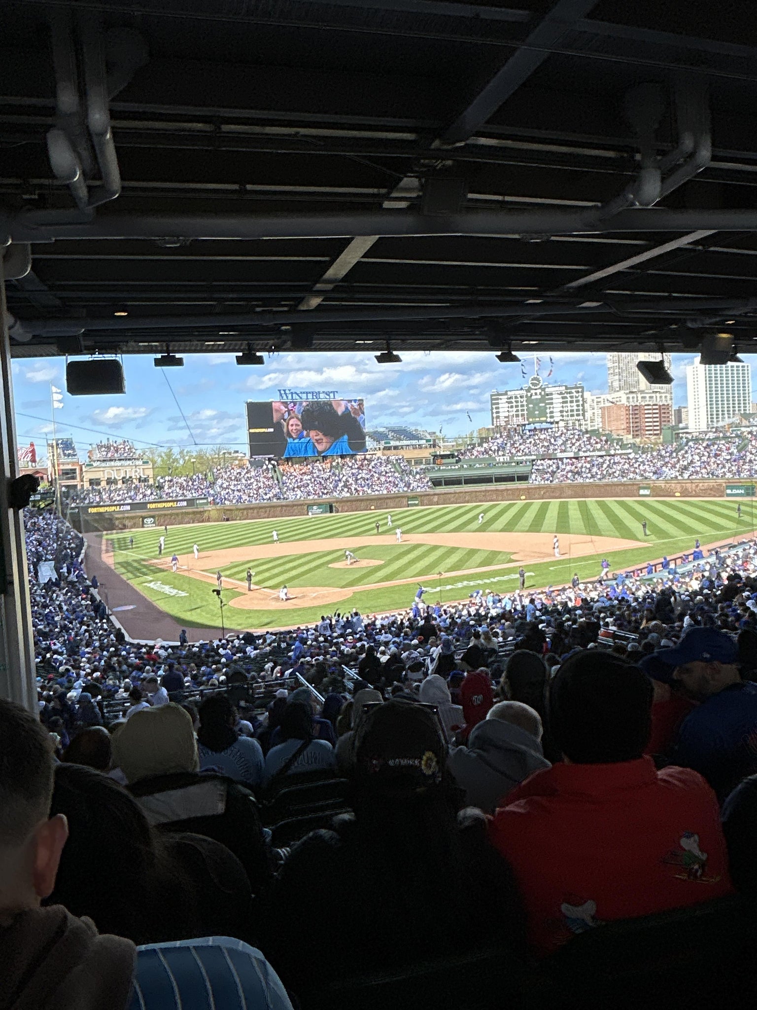Real Fan View taken from Section 220 at Wrigley Field by Staci H