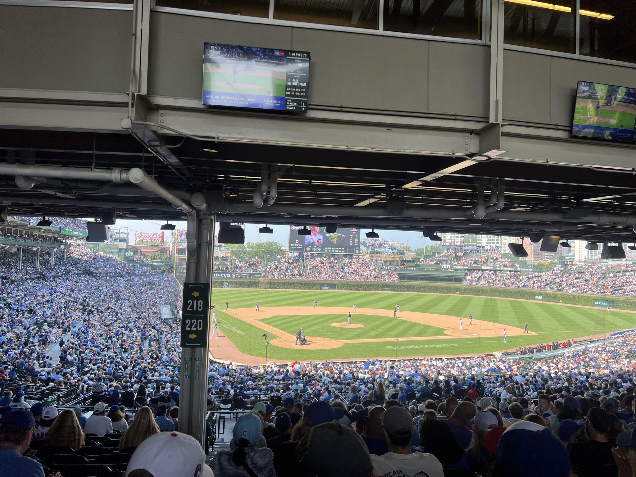 Real Fan View taken from Section 220 at Wrigley Field by Susan A
