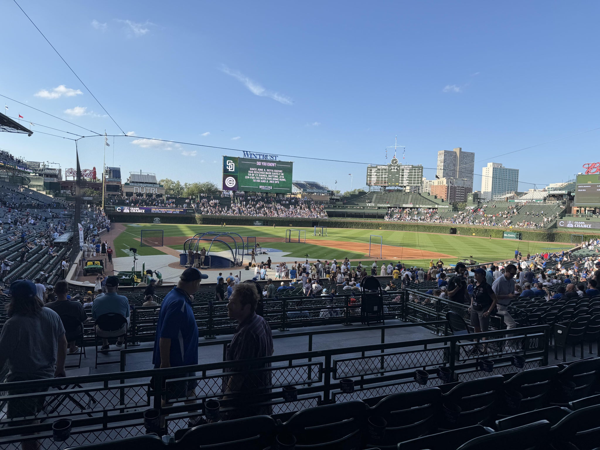Real Fan View taken from Section 220 at Wrigley Field by Stephen T