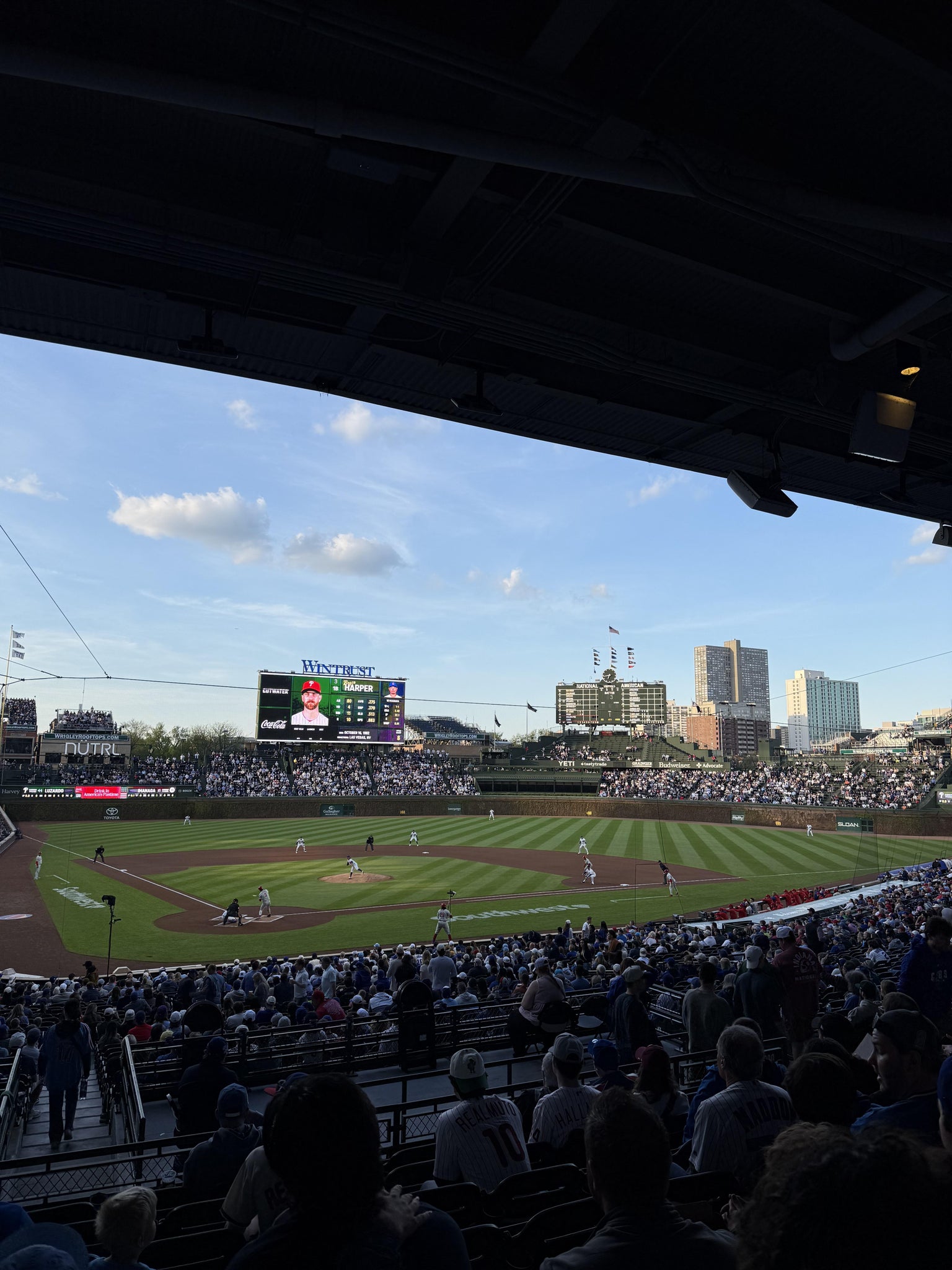 Real Fan View taken from Section 220 at Wrigley Field by Trevor L