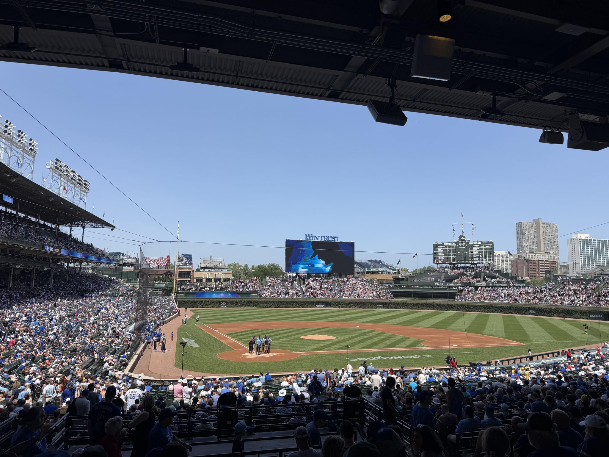 Real Fan View taken from Section 220 at Wrigley Field by Ralph D