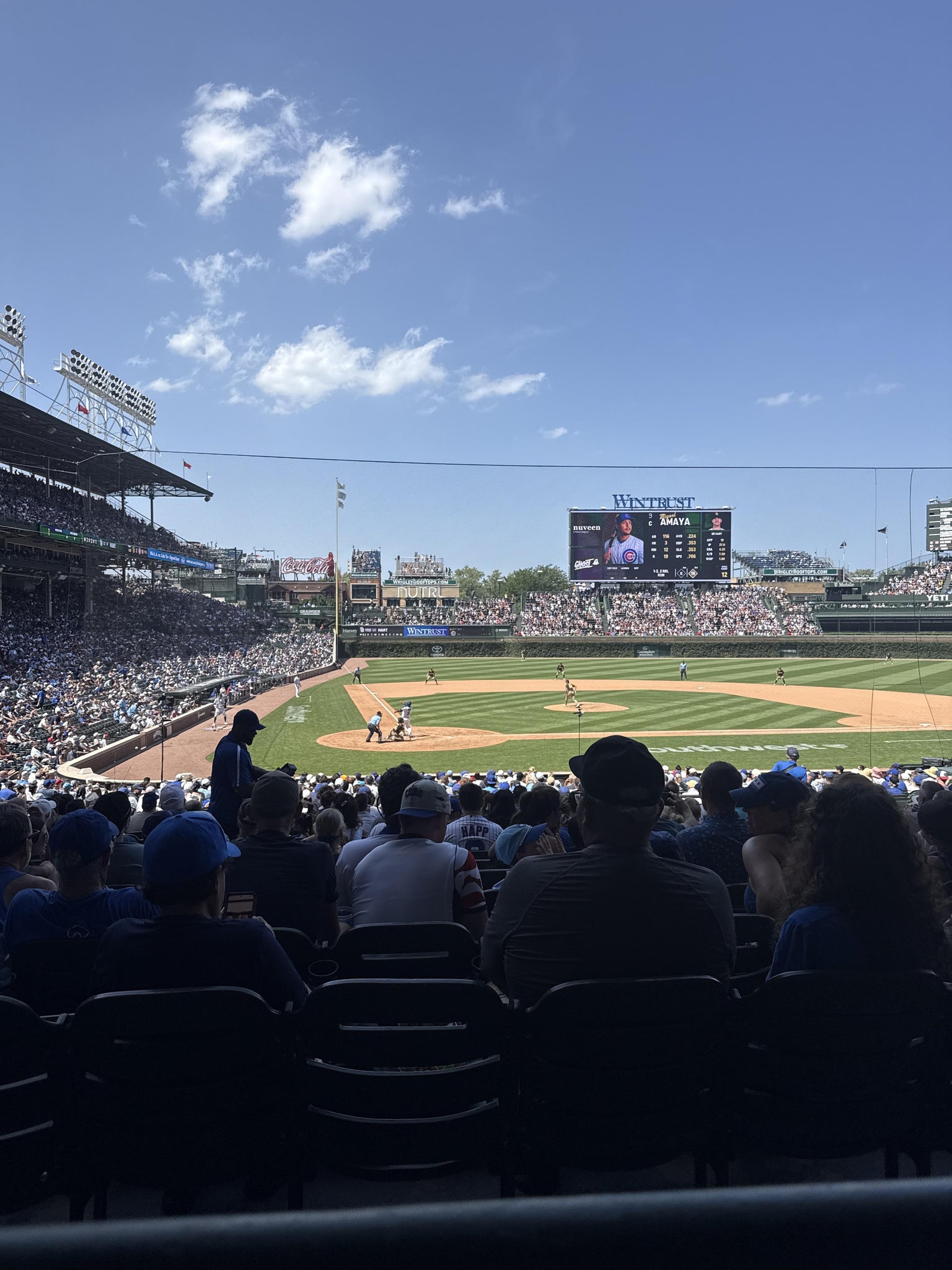 Real Fan View taken from Section 221 at Wrigley Field by Thomas R