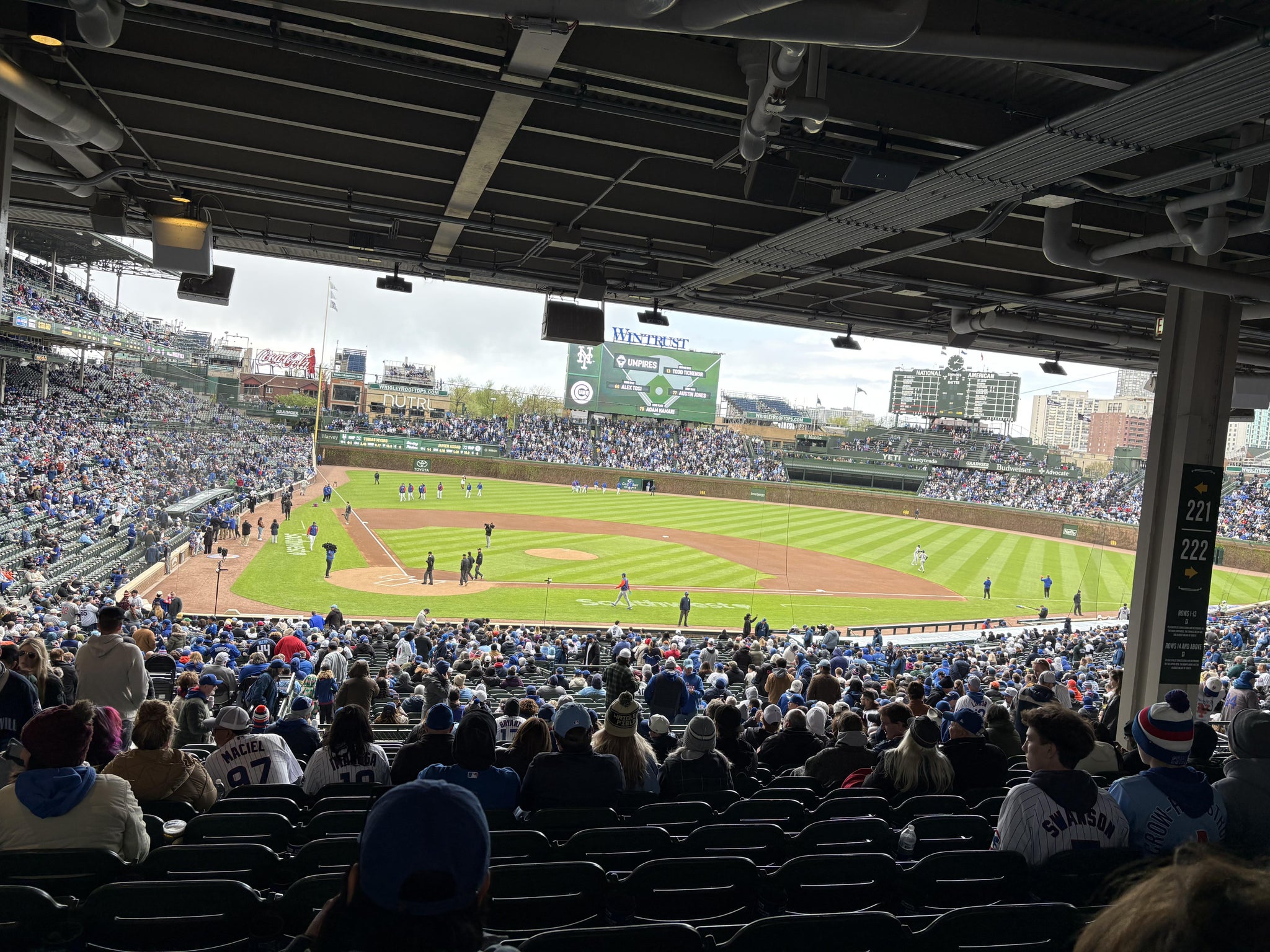 Real Fan View taken from Section 221 at Wrigley Field by Tom M