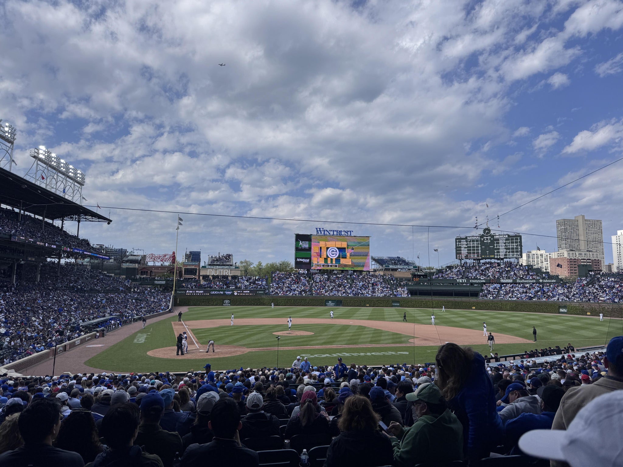Real Fan View taken from Section 221 at Wrigley Field by John E
