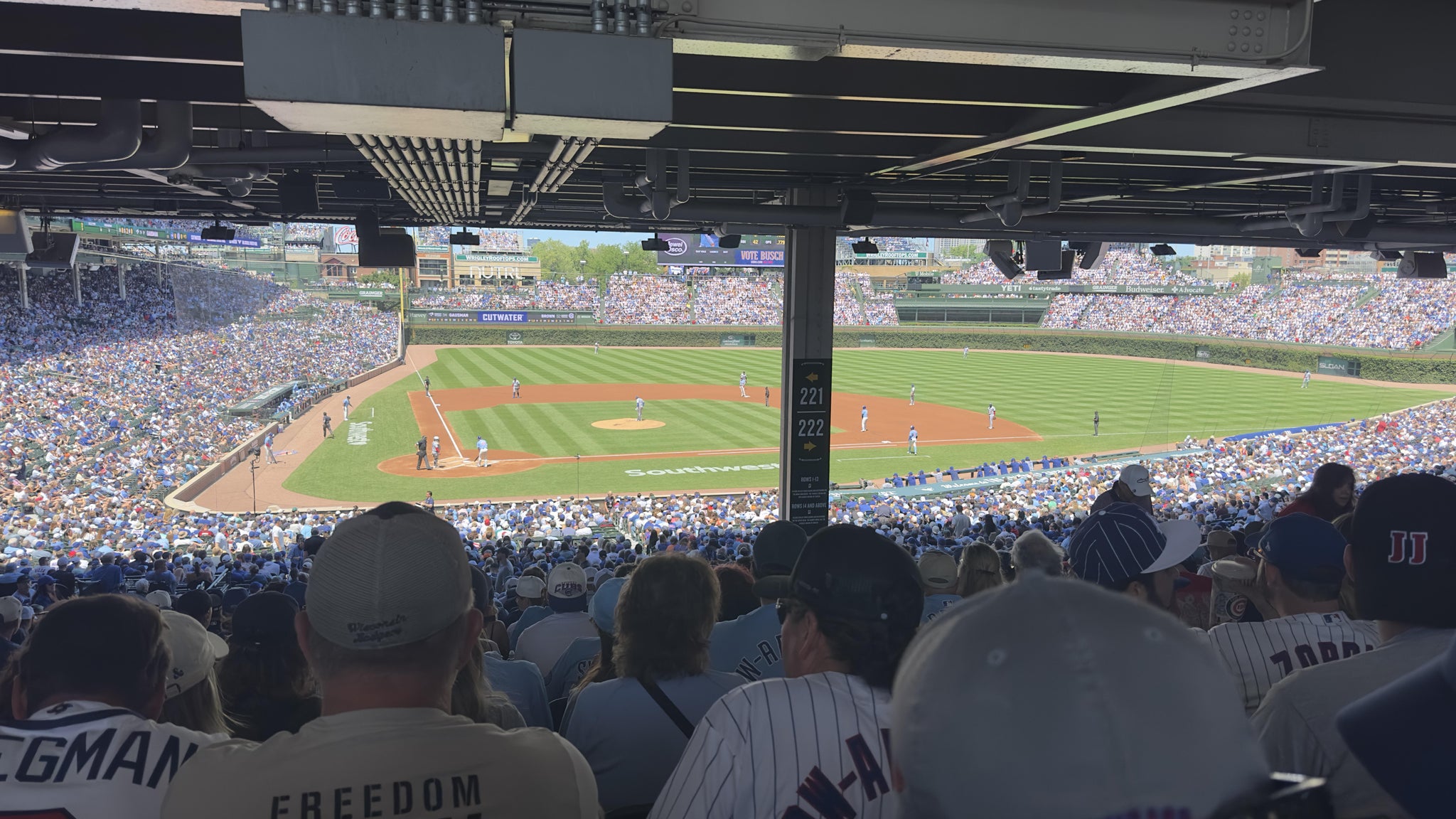 Real Fan View taken from Section 221 at Wrigley Field by Anonymous User