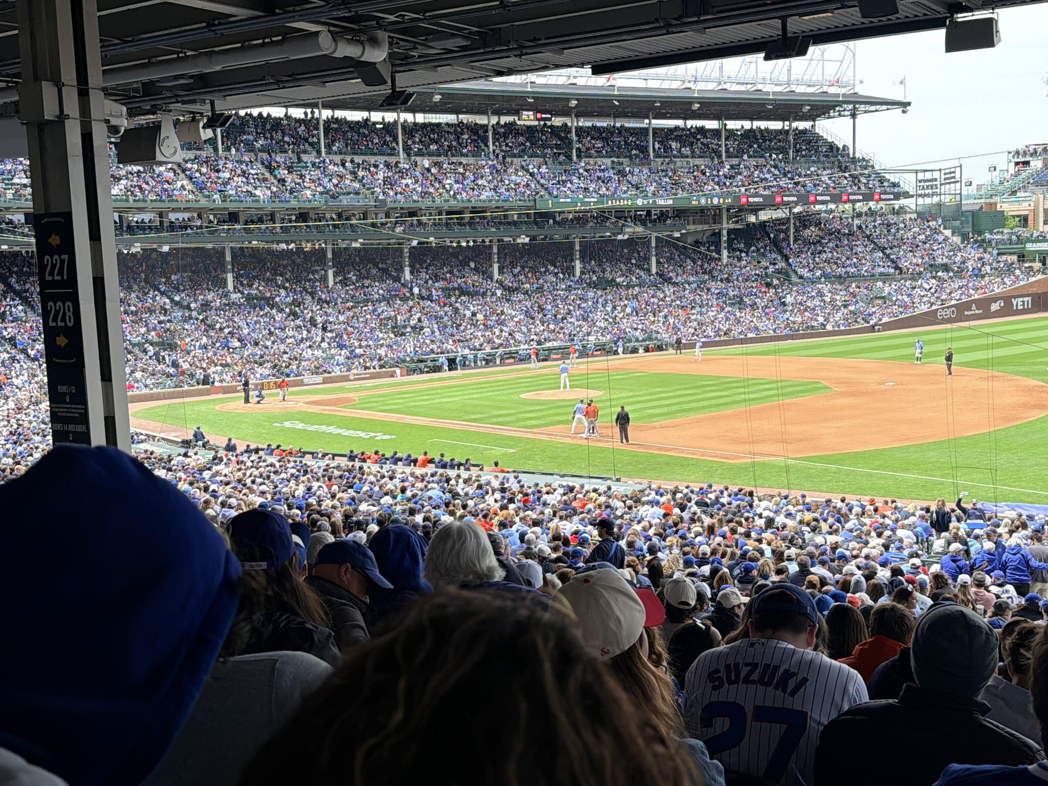 Real Fan View taken from Section 228 at Wrigley Field by Corey C