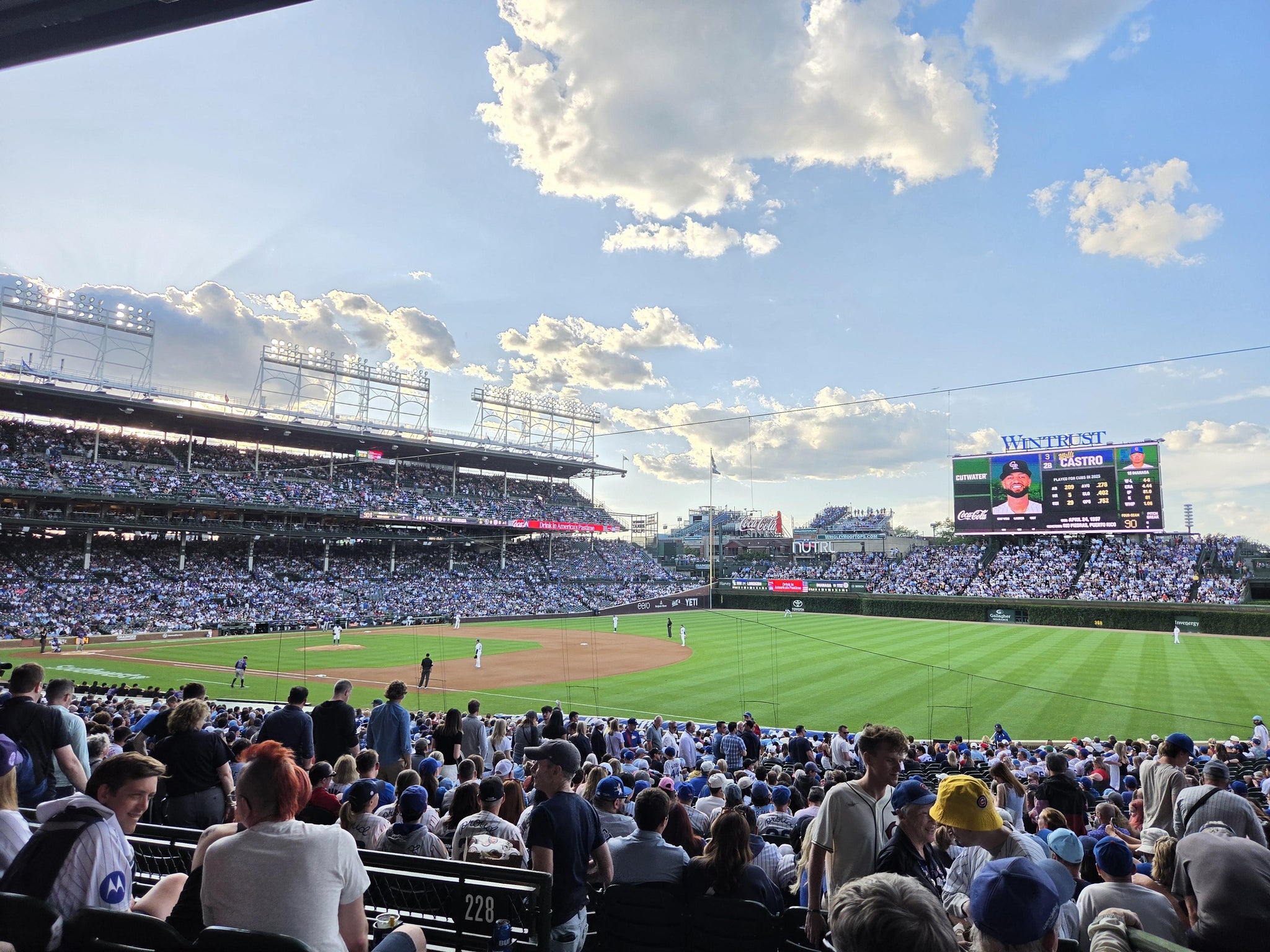 Real Fan View taken from Section 229 at Wrigley Field by Chris F