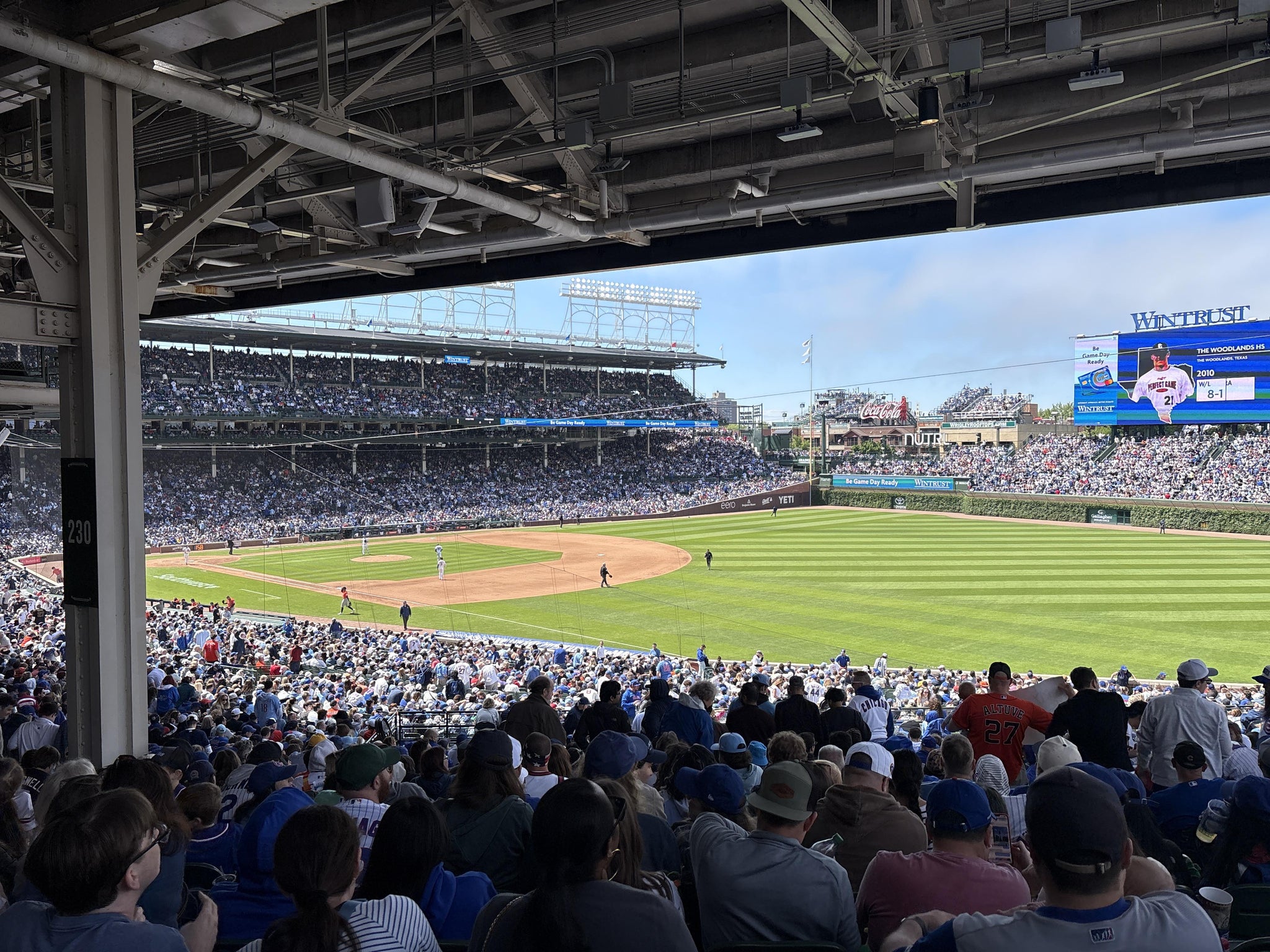Real Fan View taken from Section 230 at Wrigley Field by Barbara R
