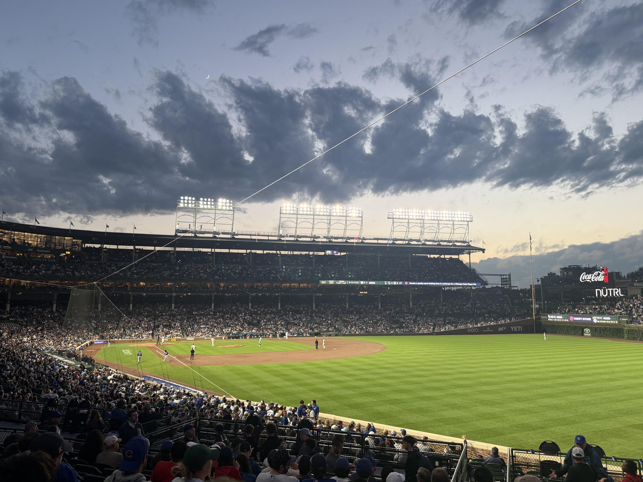 Real Fan View taken from Section 232 at Wrigley Field by Kathleen H