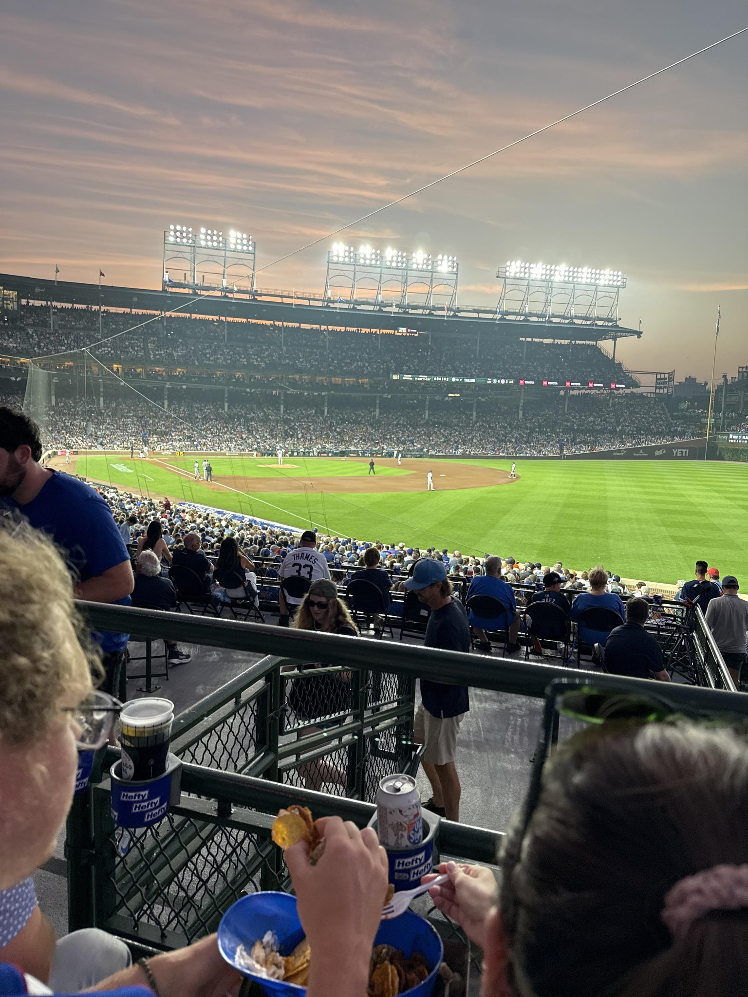 Real Fan View taken from Section 232 at Wrigley Field by Thomas C