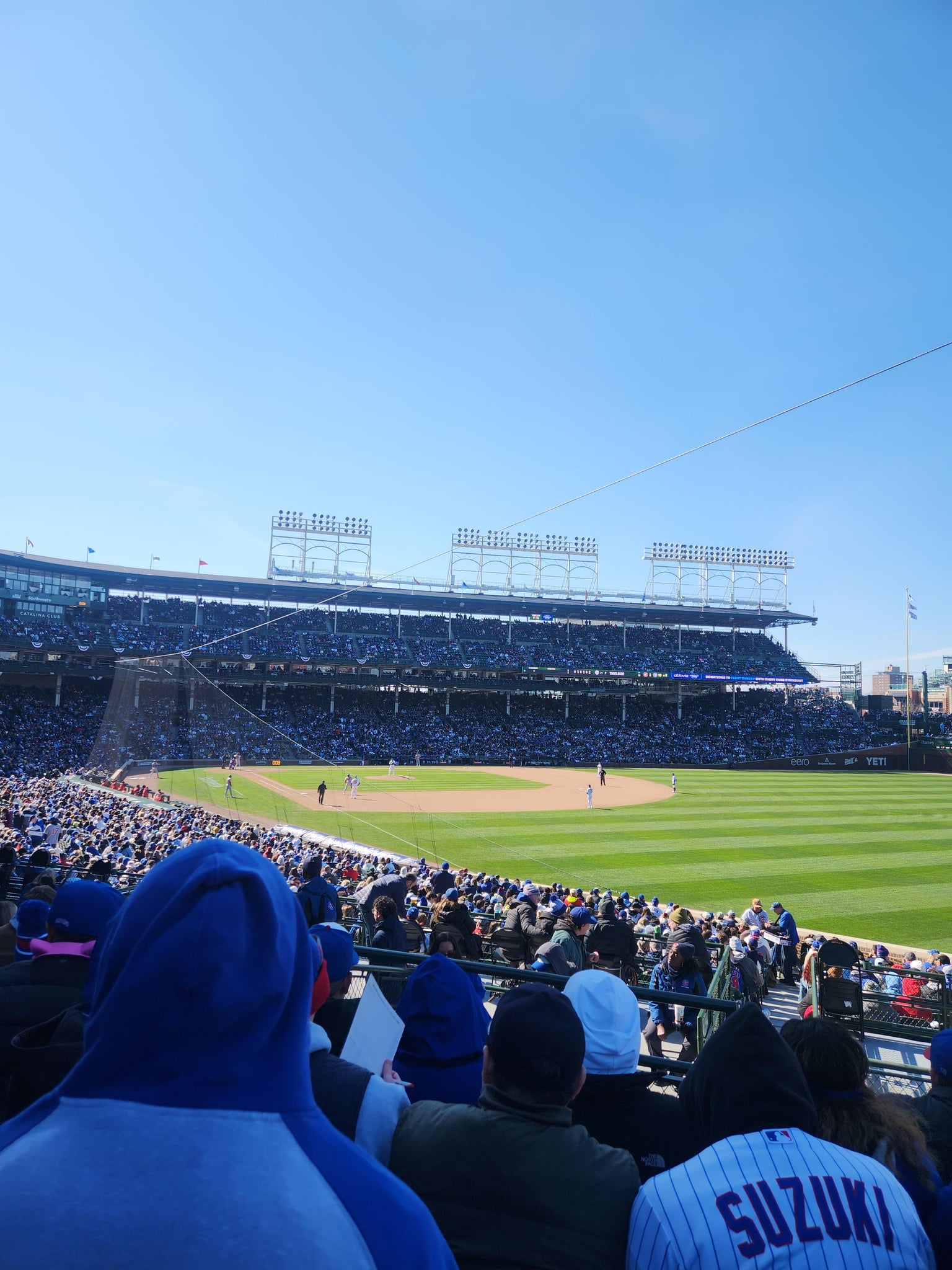 Real Fan View taken from Section 232 at Wrigley Field by Adam  L