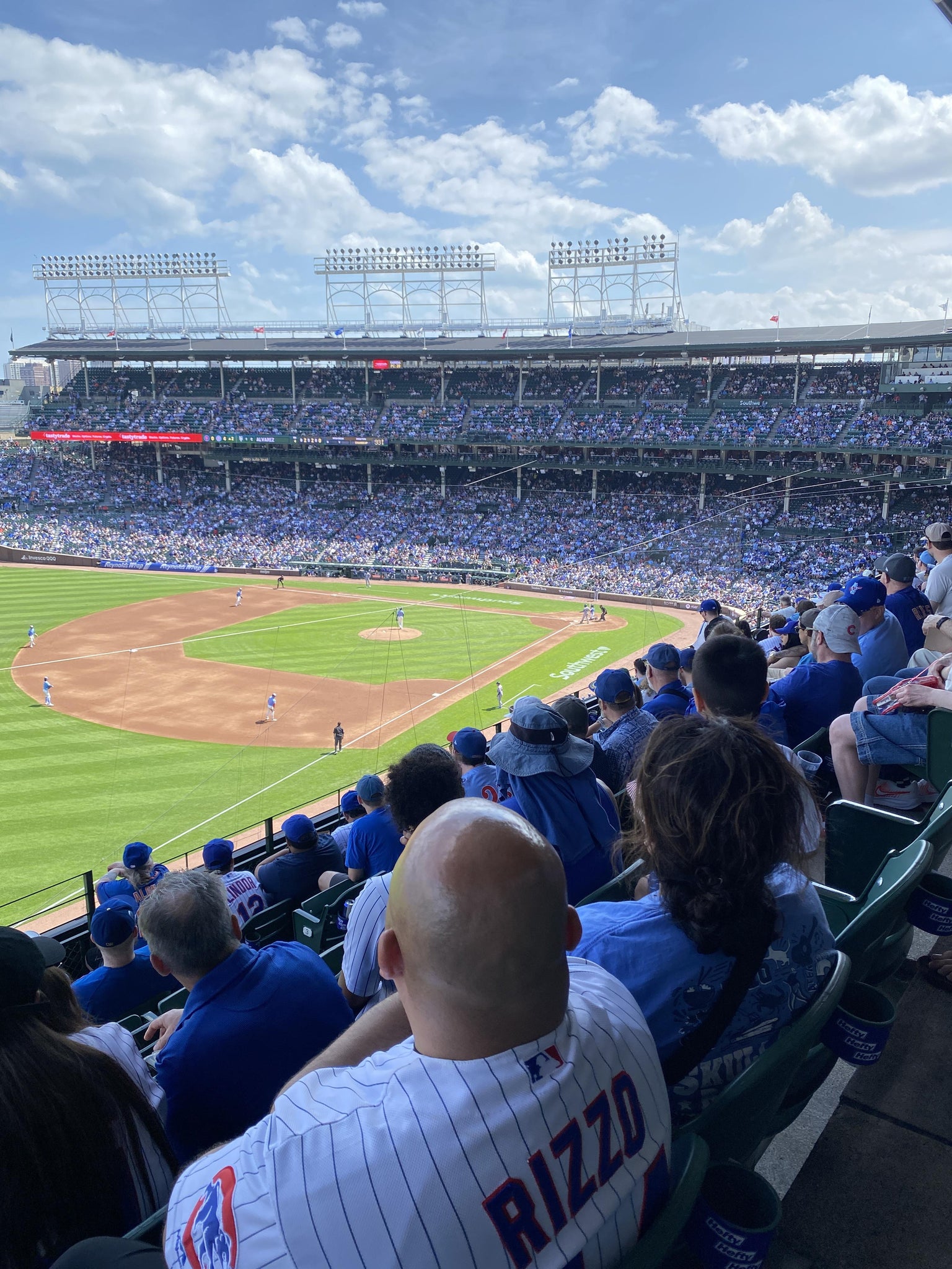 Real Fan View taken from 305 Left at Wrigley Field by Basil H