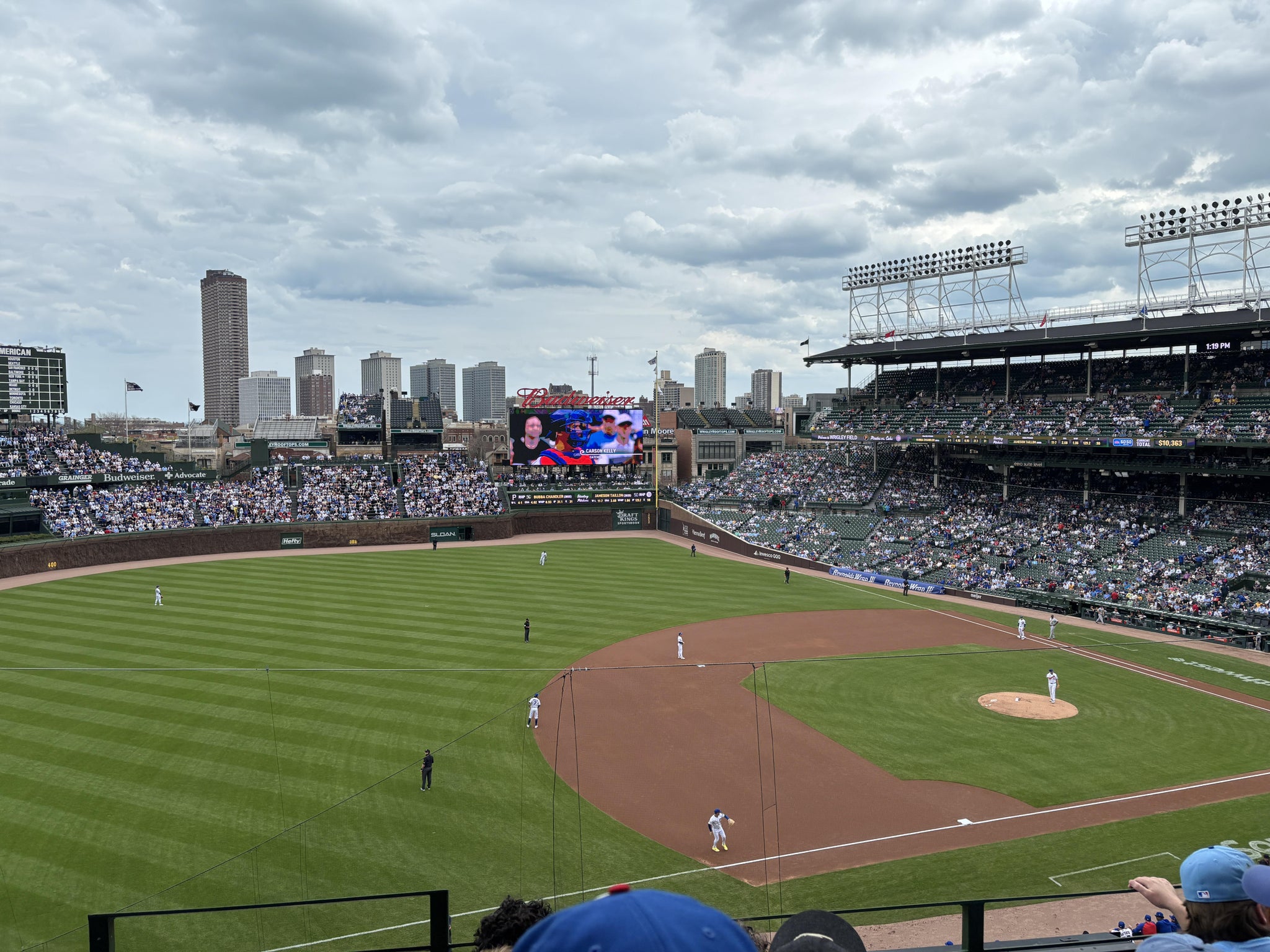 Real Fan View taken from 308 Left at Wrigley Field by Ben N