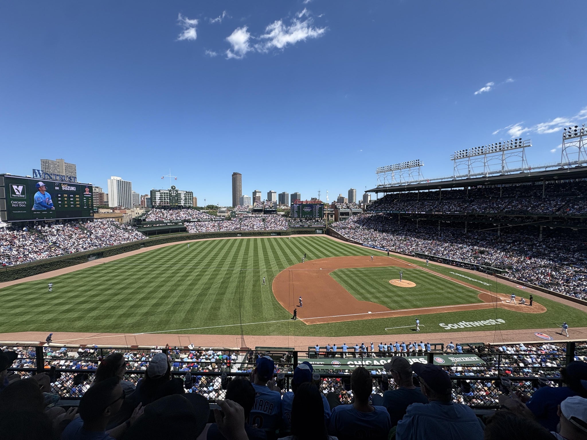 Real Fan View taken from 308 Left at Wrigley Field by William B