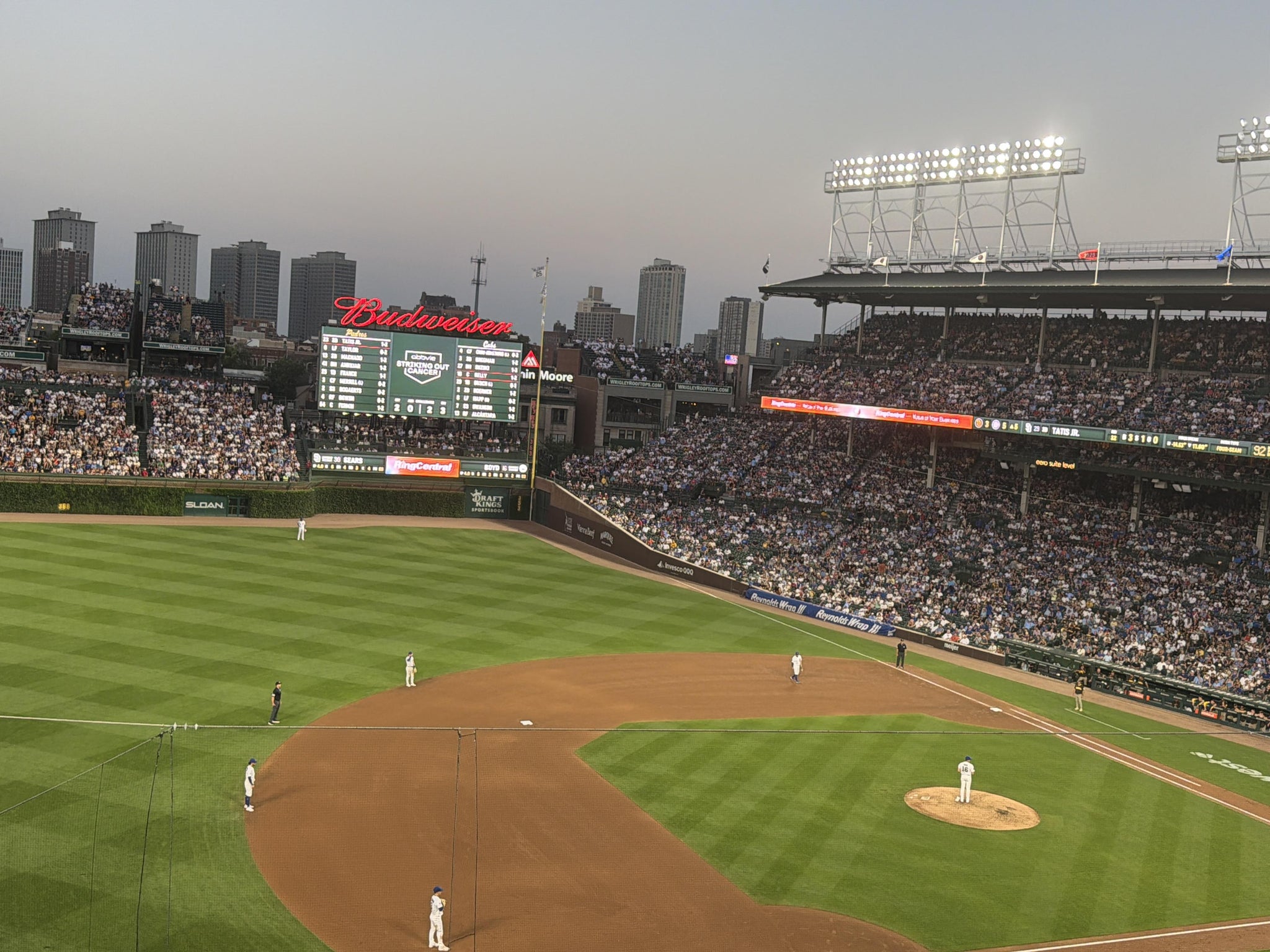 Real Fan View taken from 308 Left at Wrigley Field by Bharat S