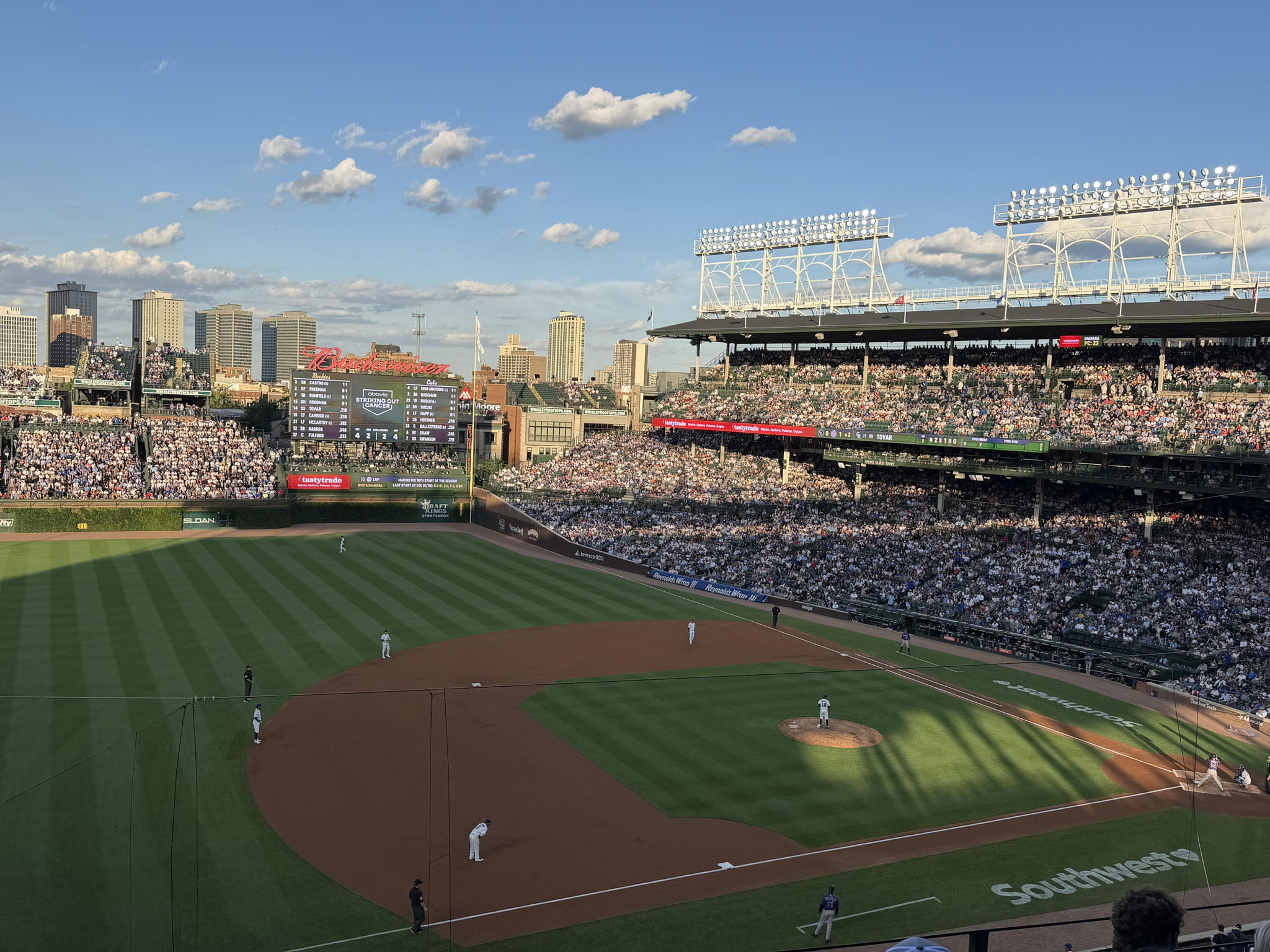 Real Fan View taken from 308 Left at Wrigley Field by Bharat S