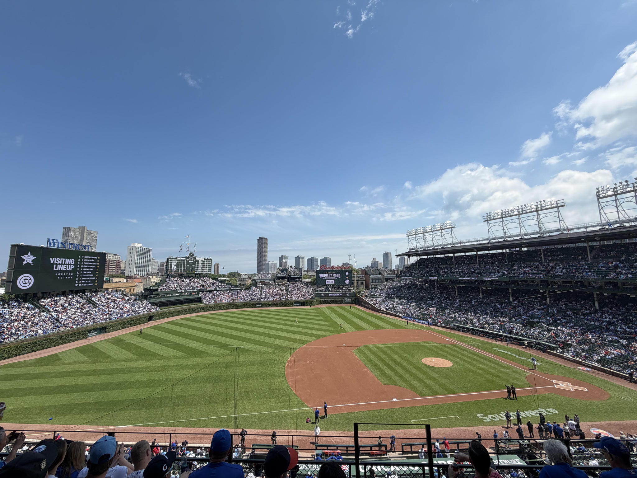 Real Fan View taken from 308 Left at Wrigley Field by Ryan L