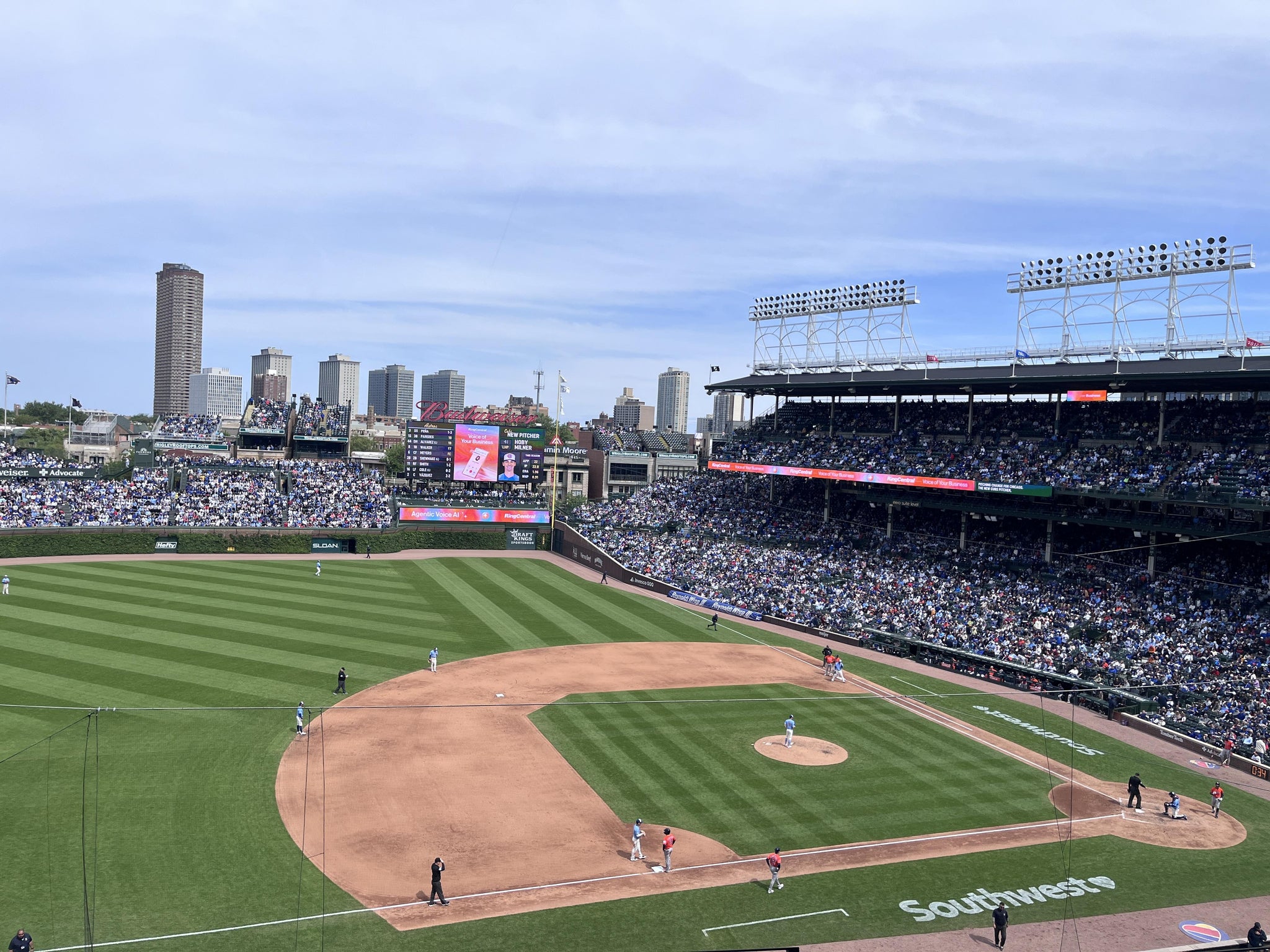 Real Fan View taken from 308 Left at Wrigley Field by Teri B