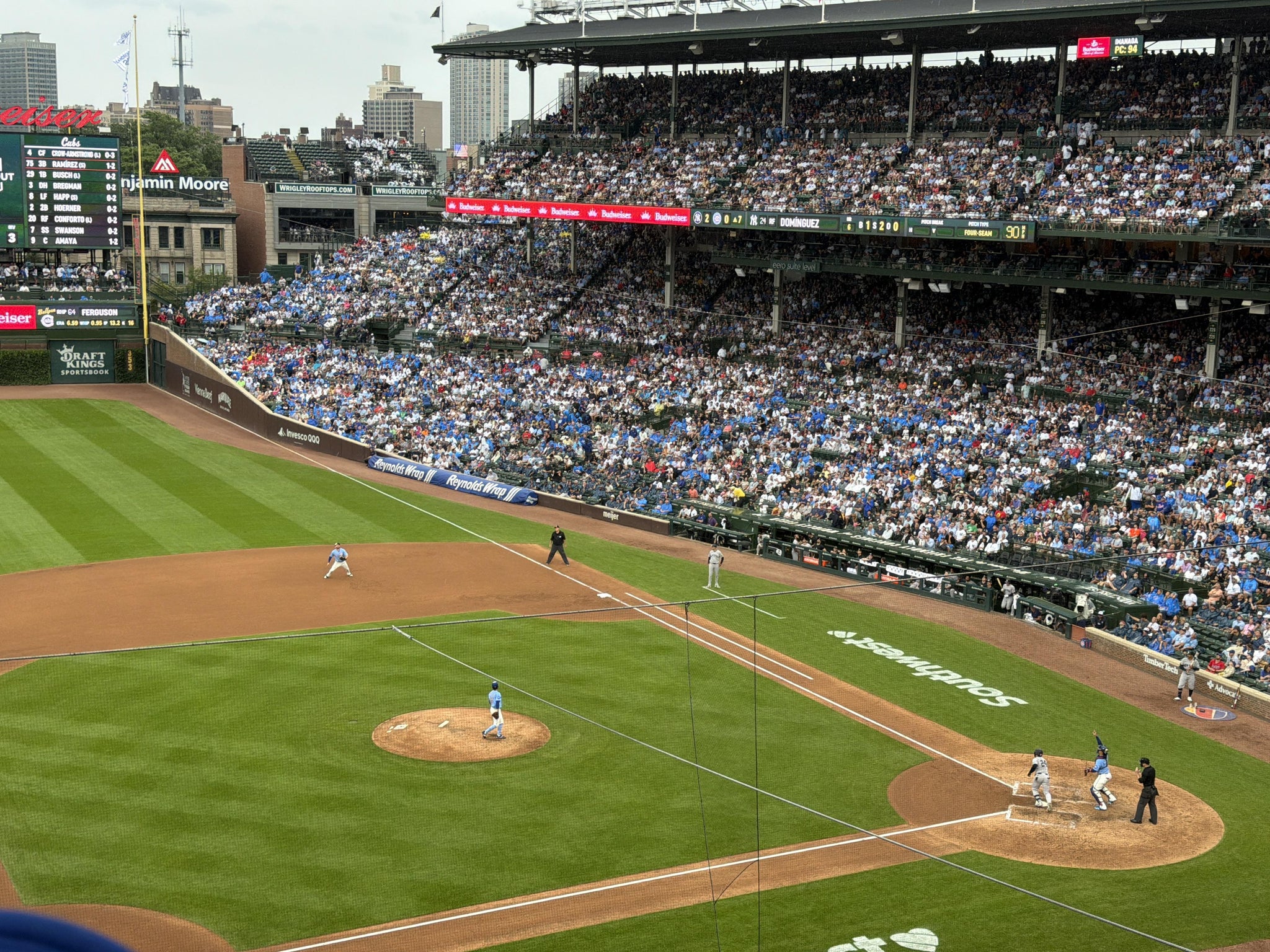 Real Fan View taken from 309 Left at Wrigley Field by Genaro H