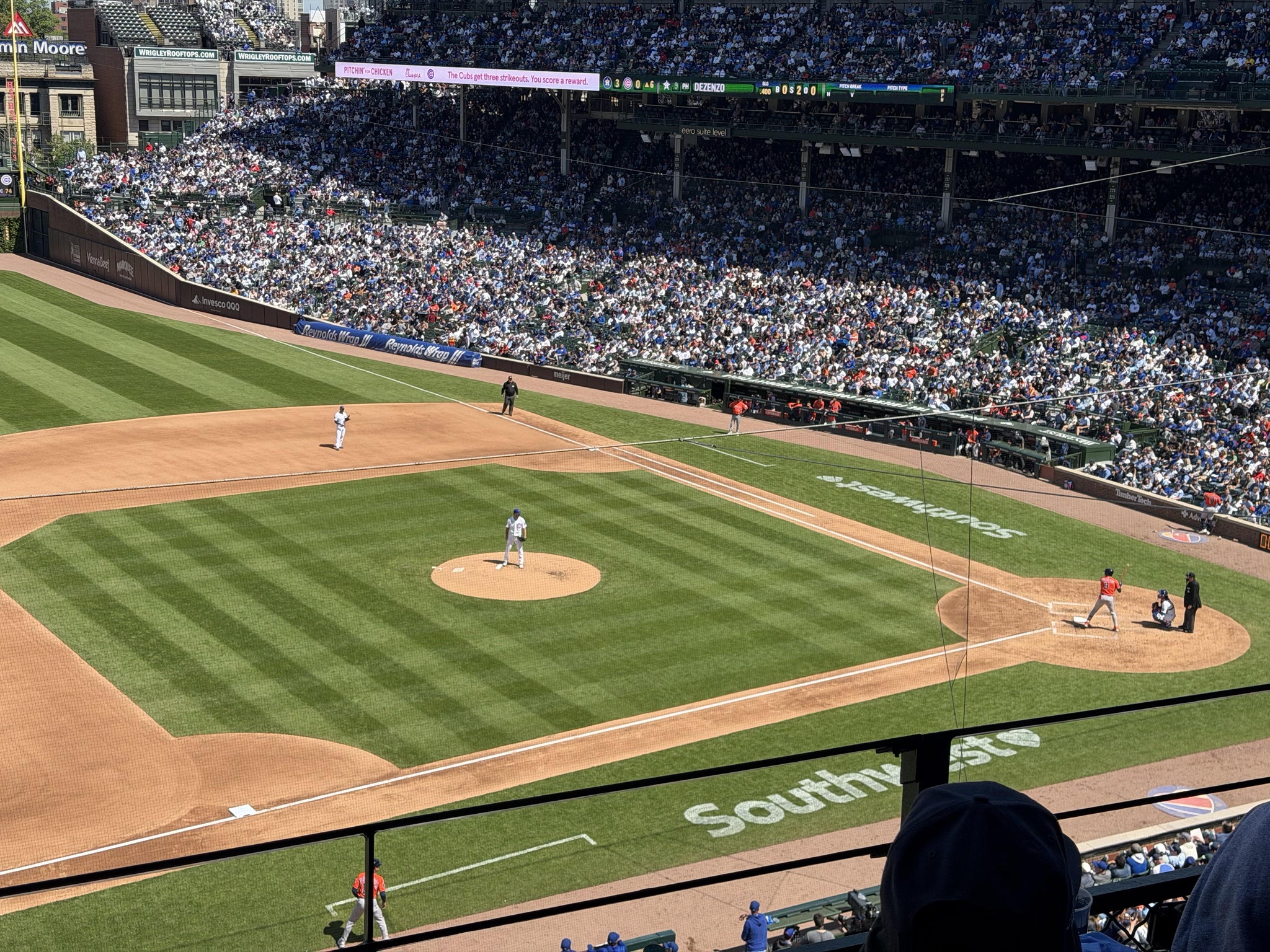 Real Fan View taken from 309 Left at Wrigley Field by James S