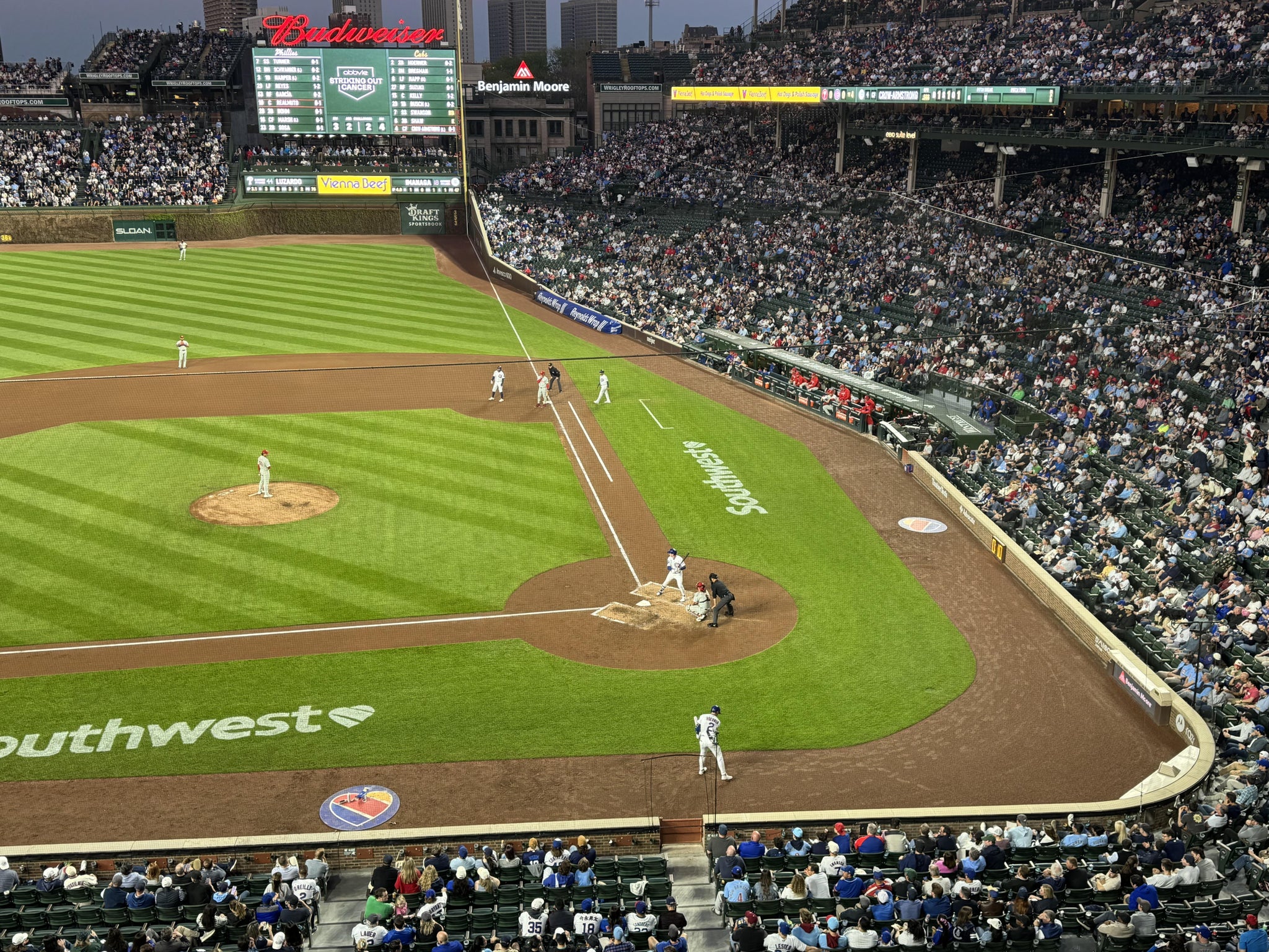Real Fan View taken from 312 Left at Wrigley Field by Brian M