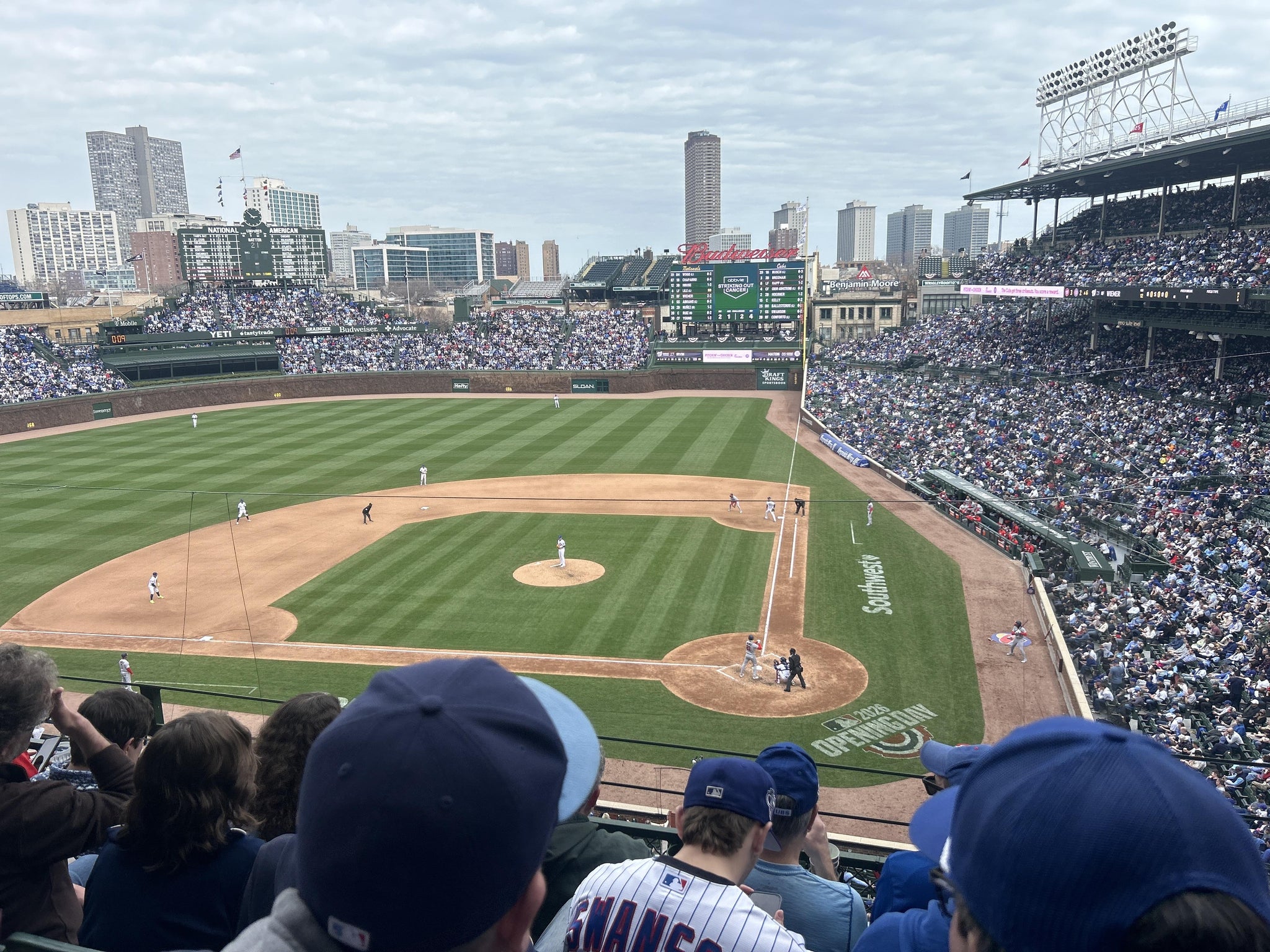 Real Fan View taken from 313 Left at Wrigley Field by Zach B