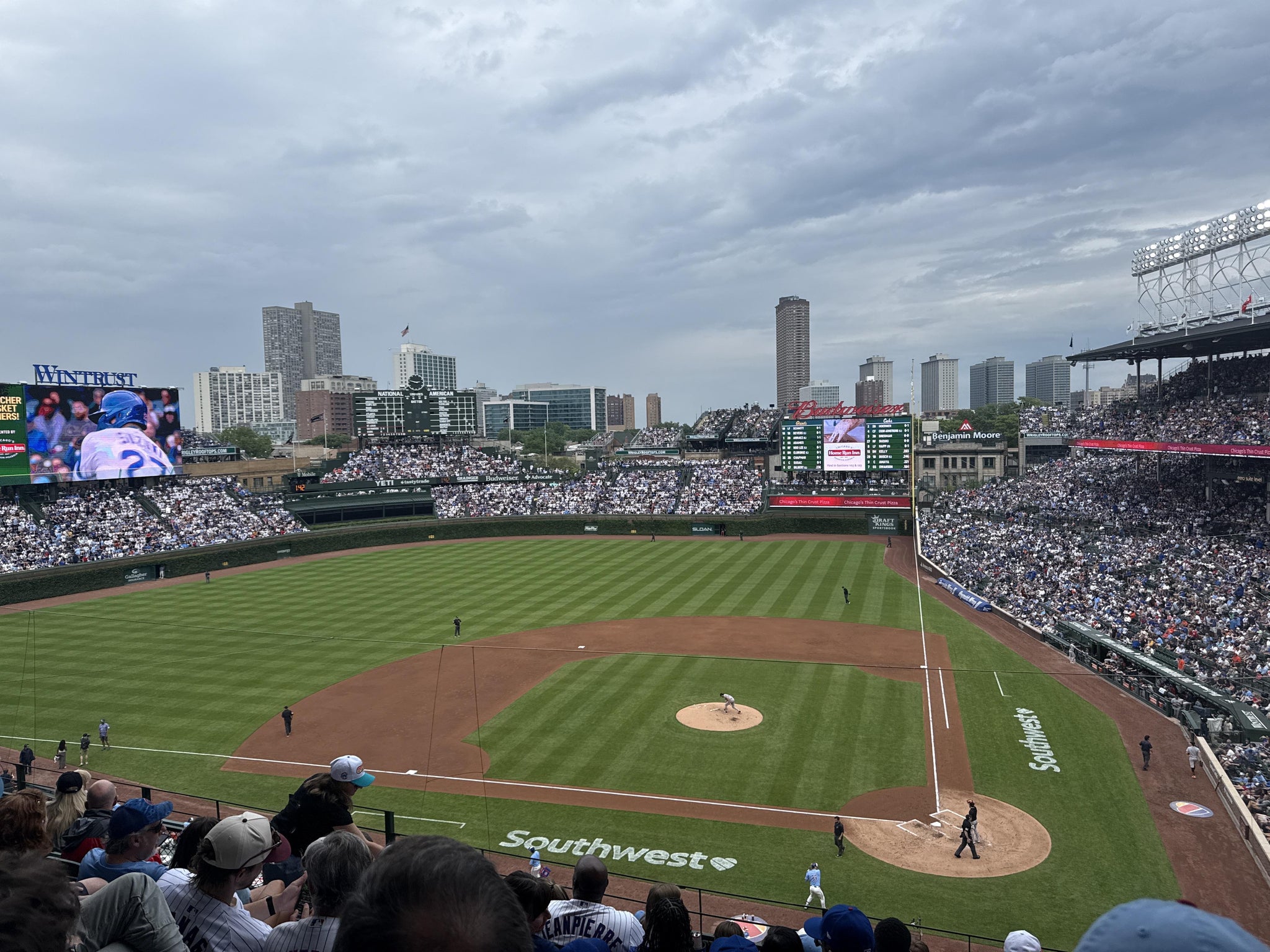 Real Fan View taken from 313 Left at Wrigley Field by Brenda E