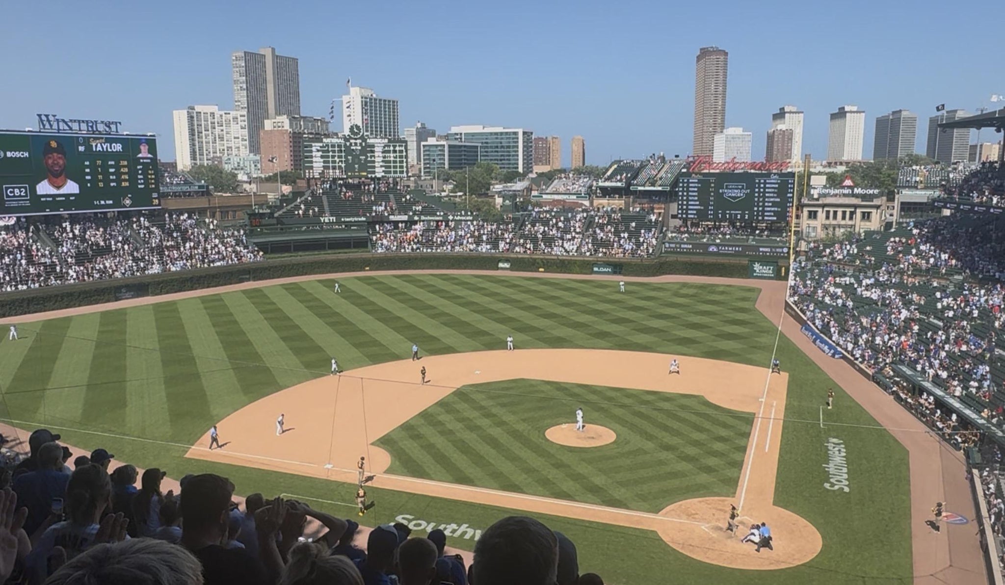 Real Fan View taken from 314 Left at Wrigley Field by John R