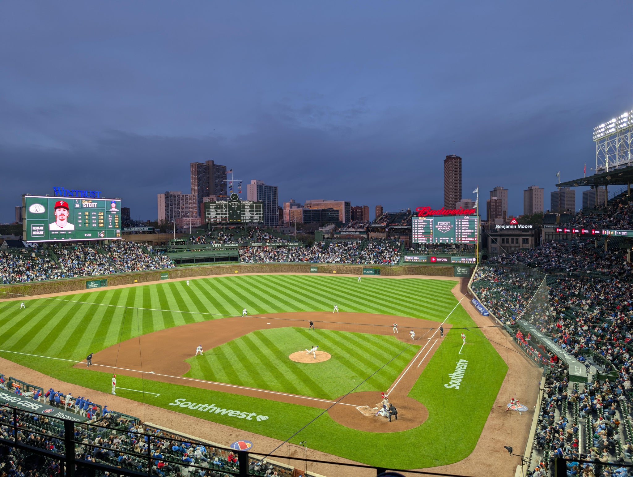 Real Fan View taken from 314 Left at Wrigley Field by Michelene Z