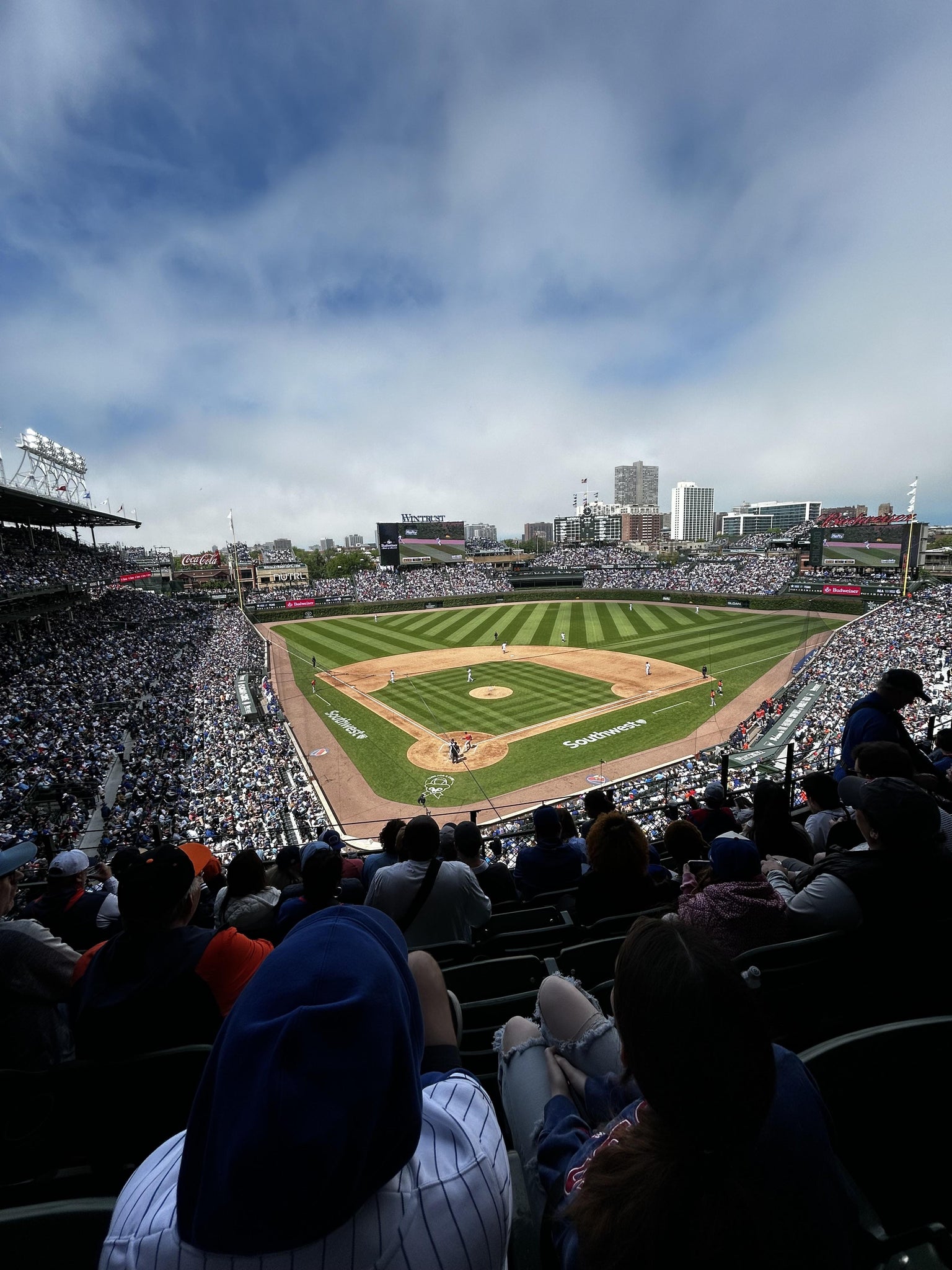 Real Fan View taken from 319 Right at Wrigley Field by Andrea B