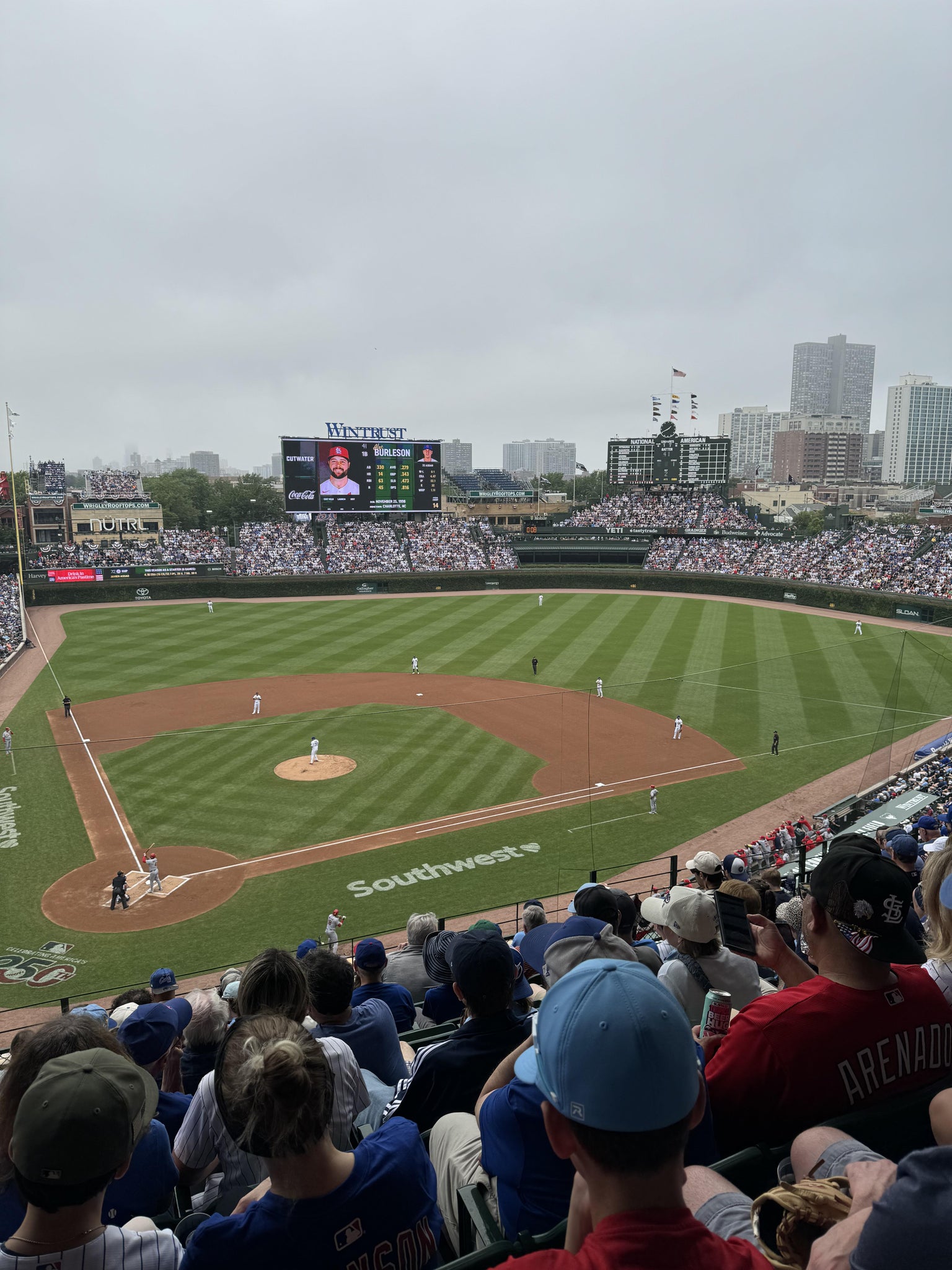 Real Fan View taken from 321 Right at Wrigley Field by Amy W
