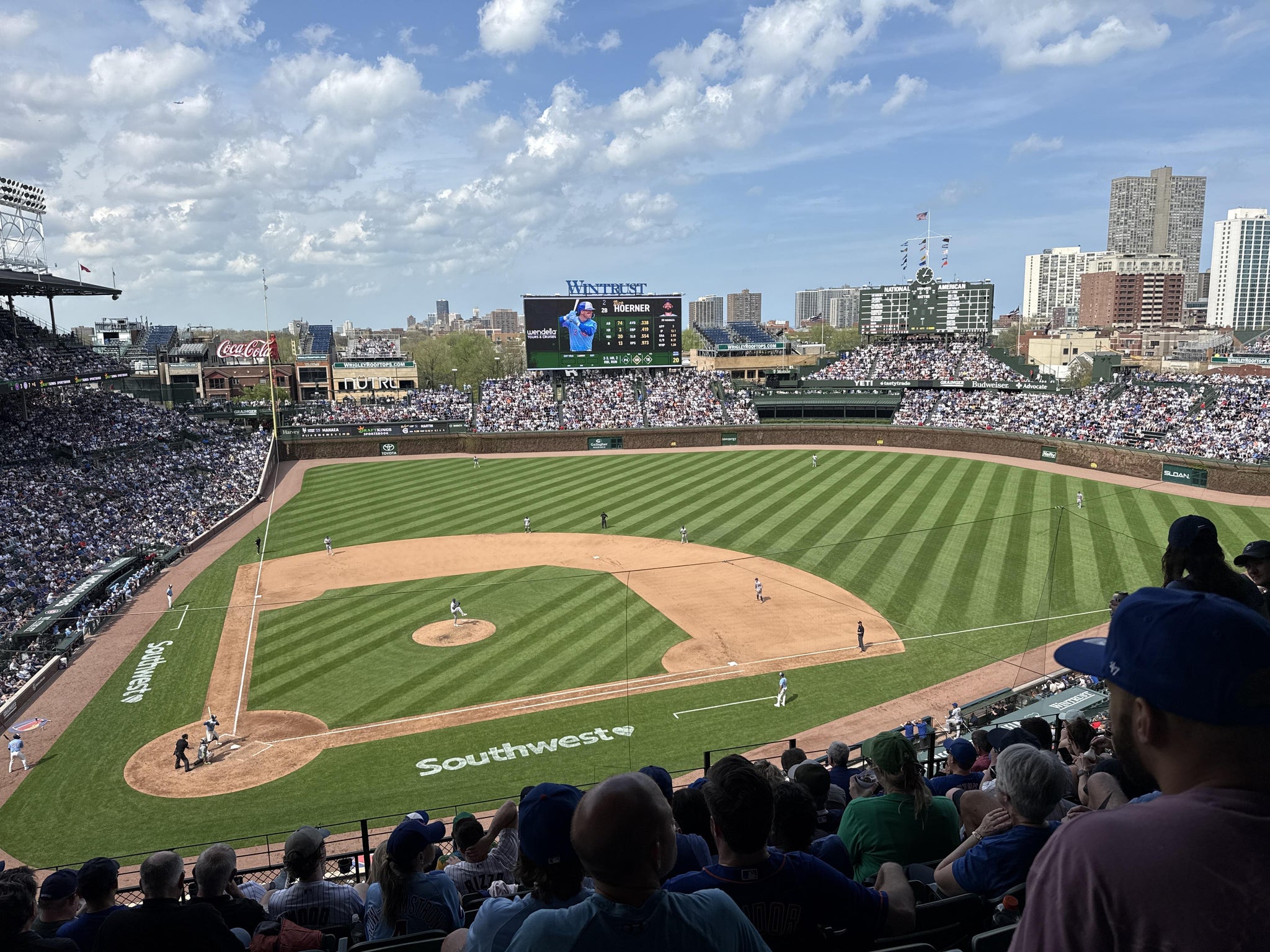 Real Fan View taken from 322 Right at Wrigley Field by Andrew J