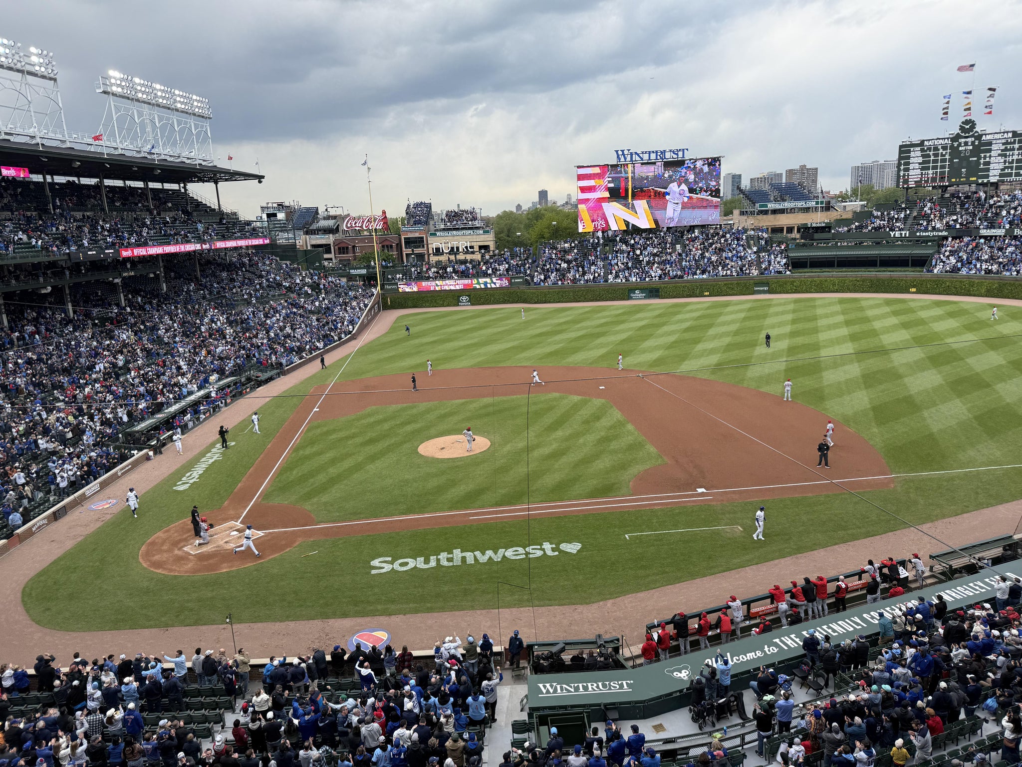 Real Fan View taken from 323 Right at Wrigley Field by Ty C