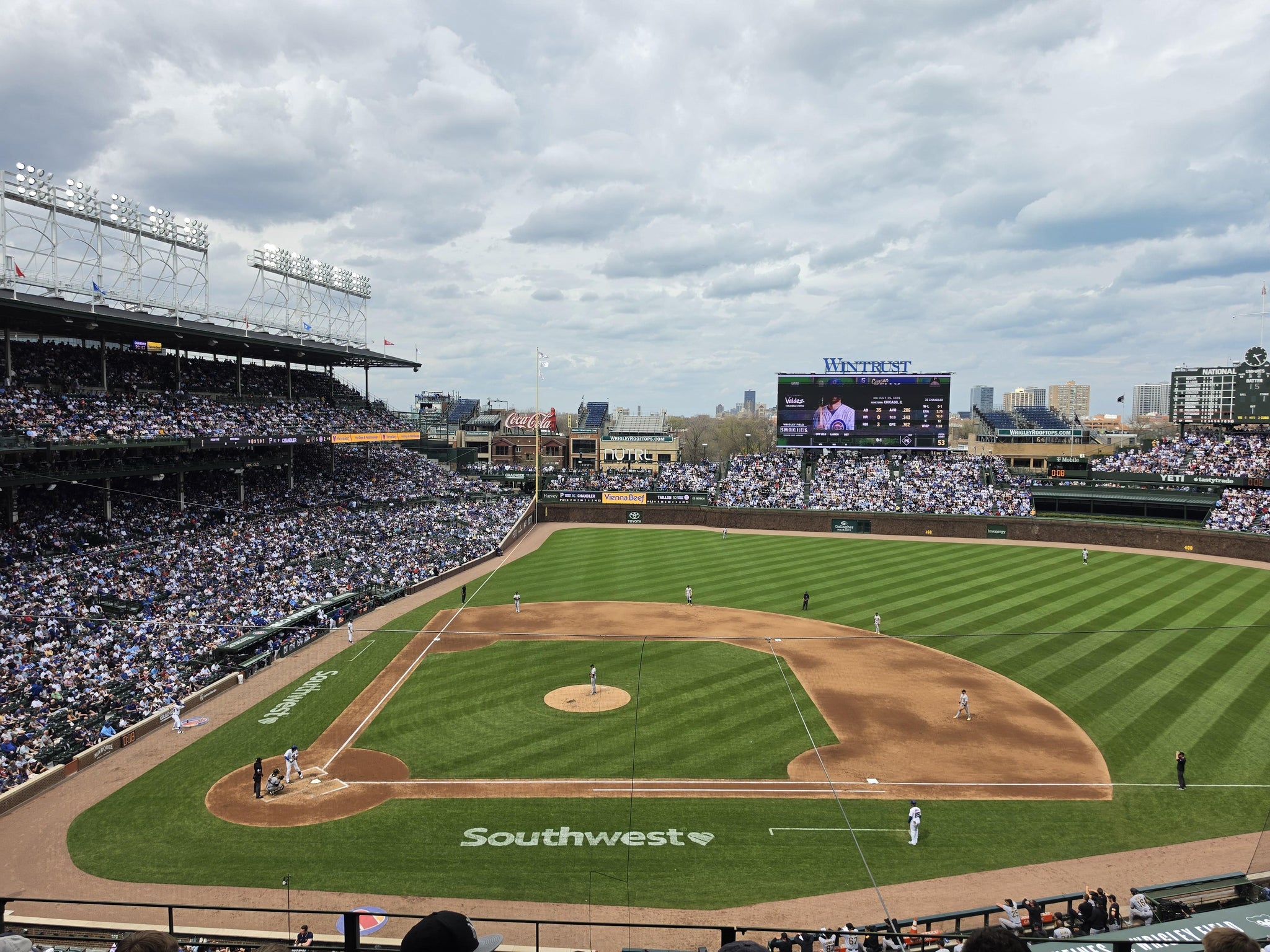 Real Fan View taken from 323 Right at Wrigley Field by Daniel P