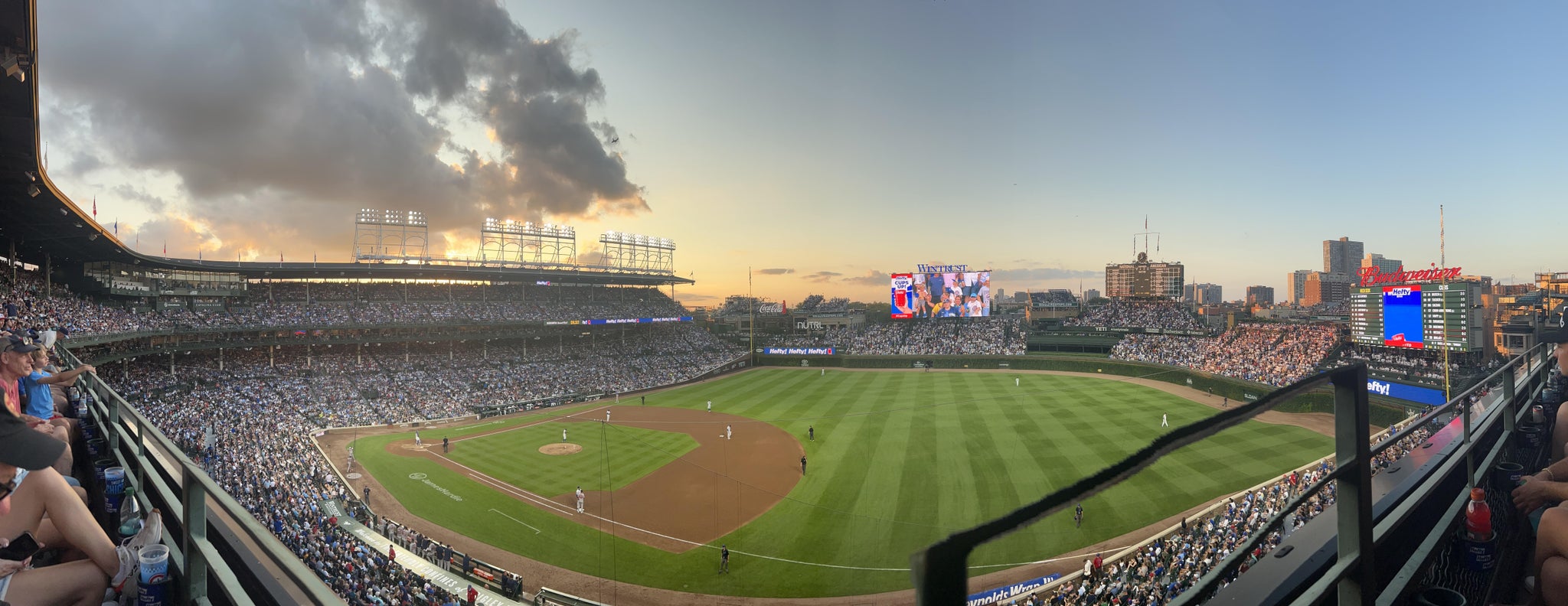 Real Fan View taken from 327 Right at Wrigley Field by Garnet M