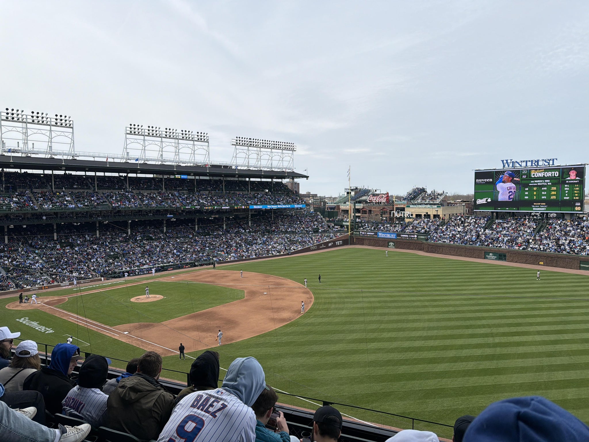 Real Fan View taken from 329 Right at Wrigley Field by Oscar A