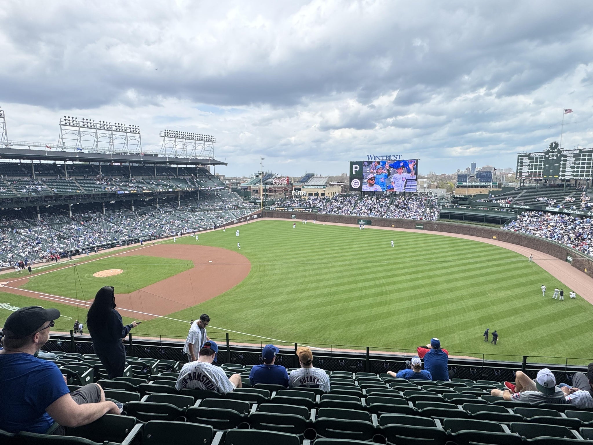Real Fan View taken from 329 Right at Wrigley Field by Griffin M